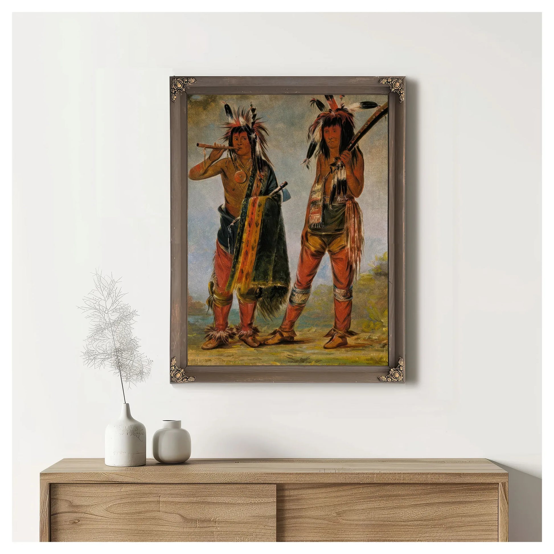 Two Young Men By George Catlin Fine Art Print