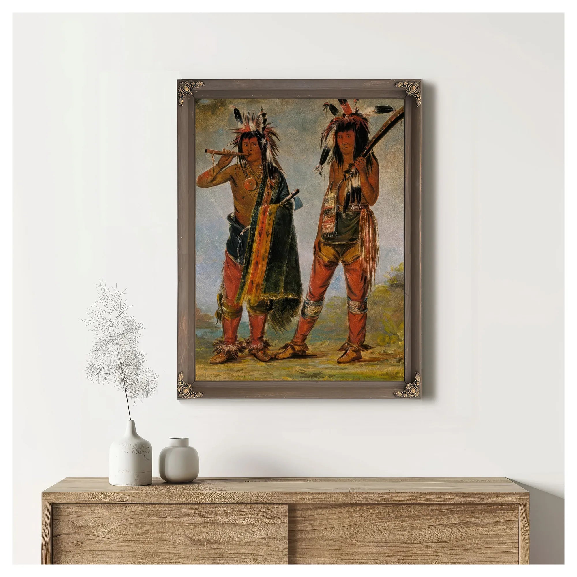 Two Young Men By George Catlin Fine Art Print