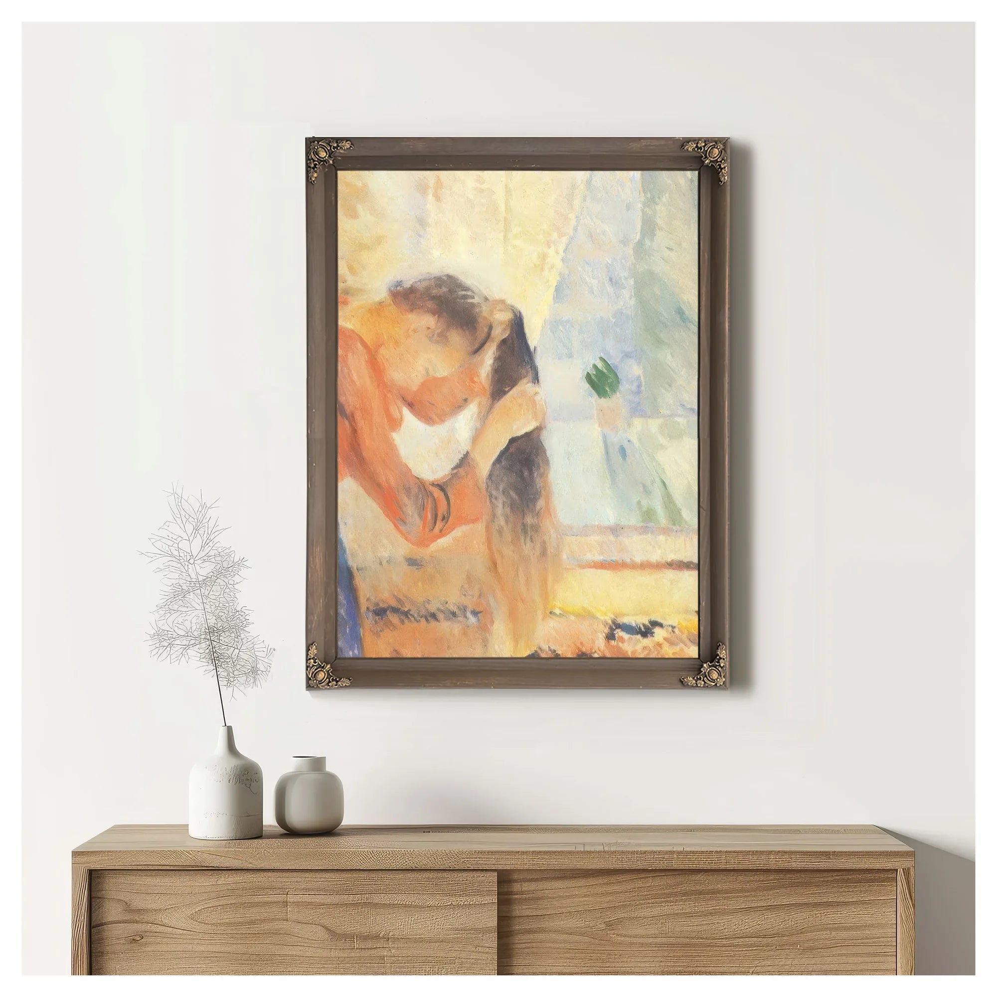 Girl Combing Her Hair 1892 By Edvard Munch Fine Art Print