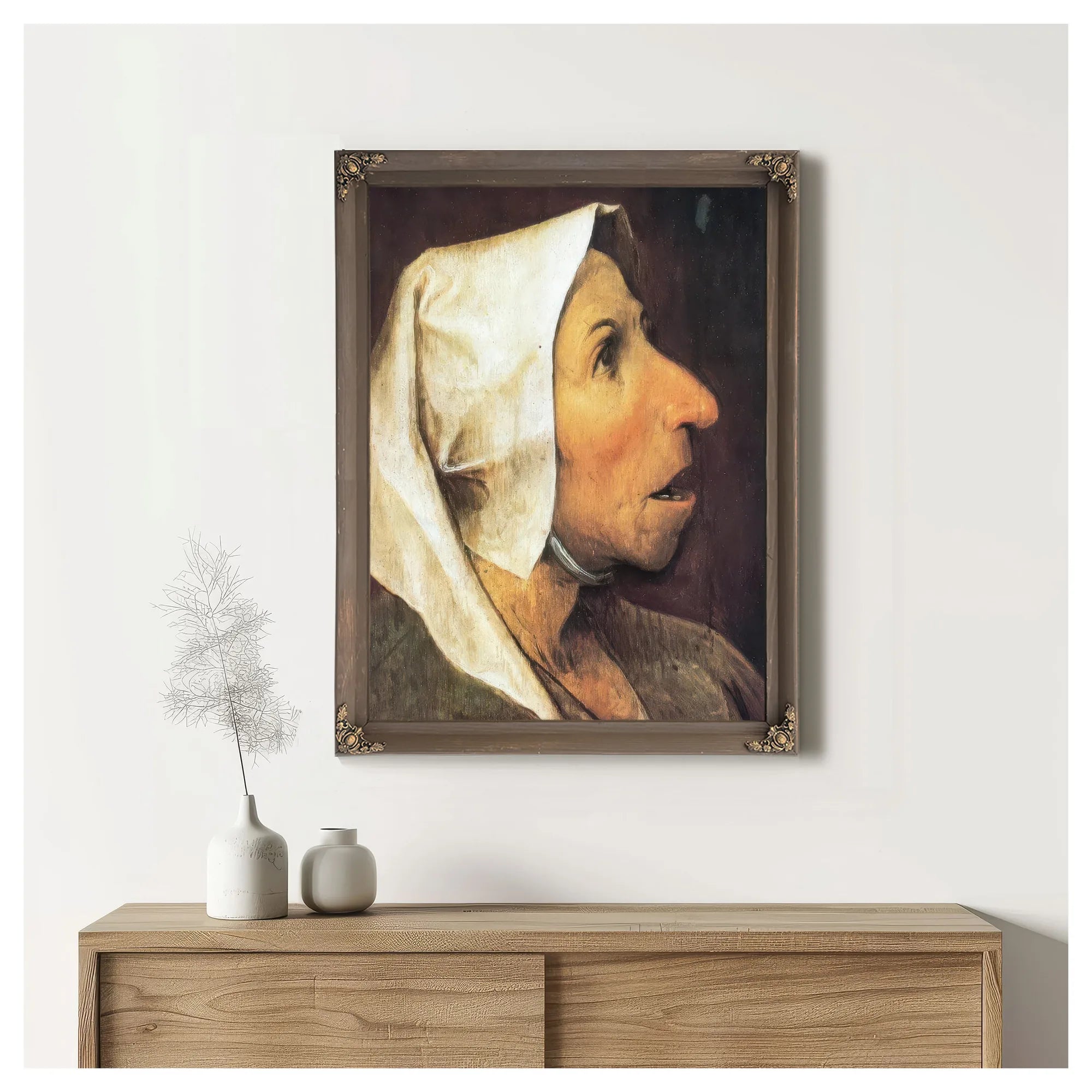 Head Of A Peasant Woman By Pieter Bruegel Fine Art Print