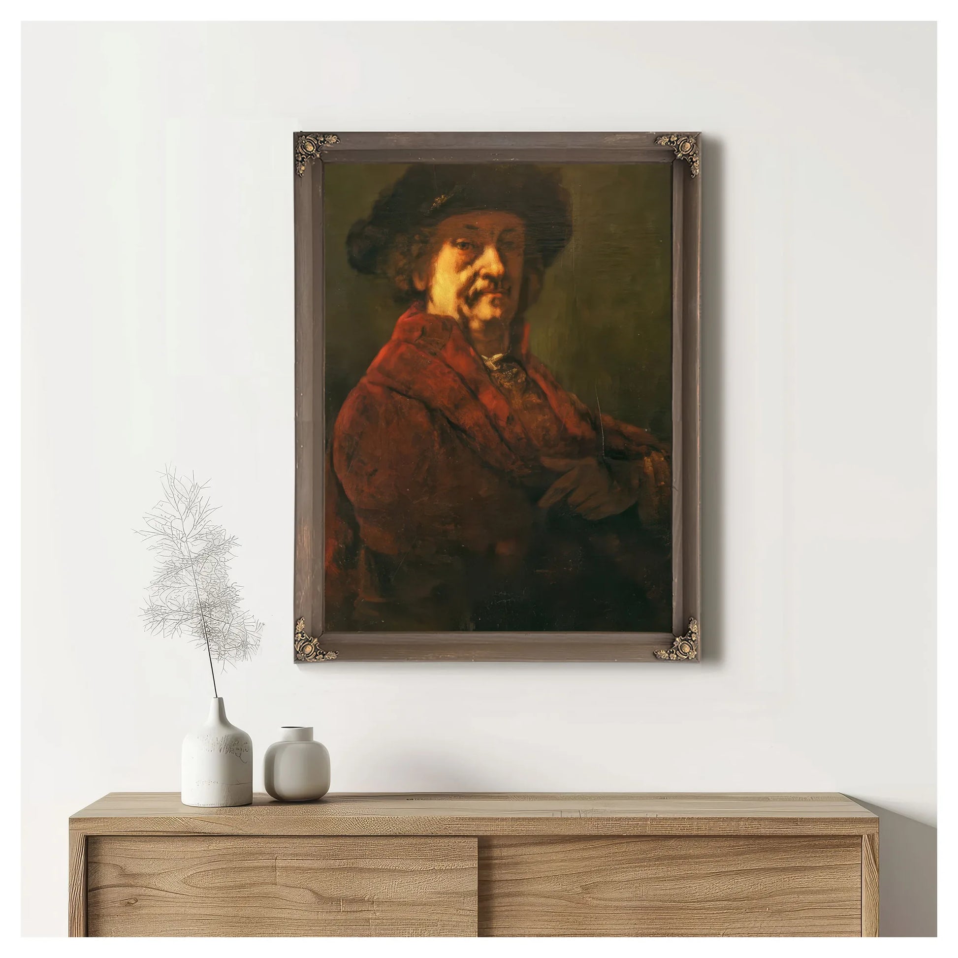 Copy Of A Rembrandt Self Portrait By Jean Desire Gustave Courbet Fine Art Print