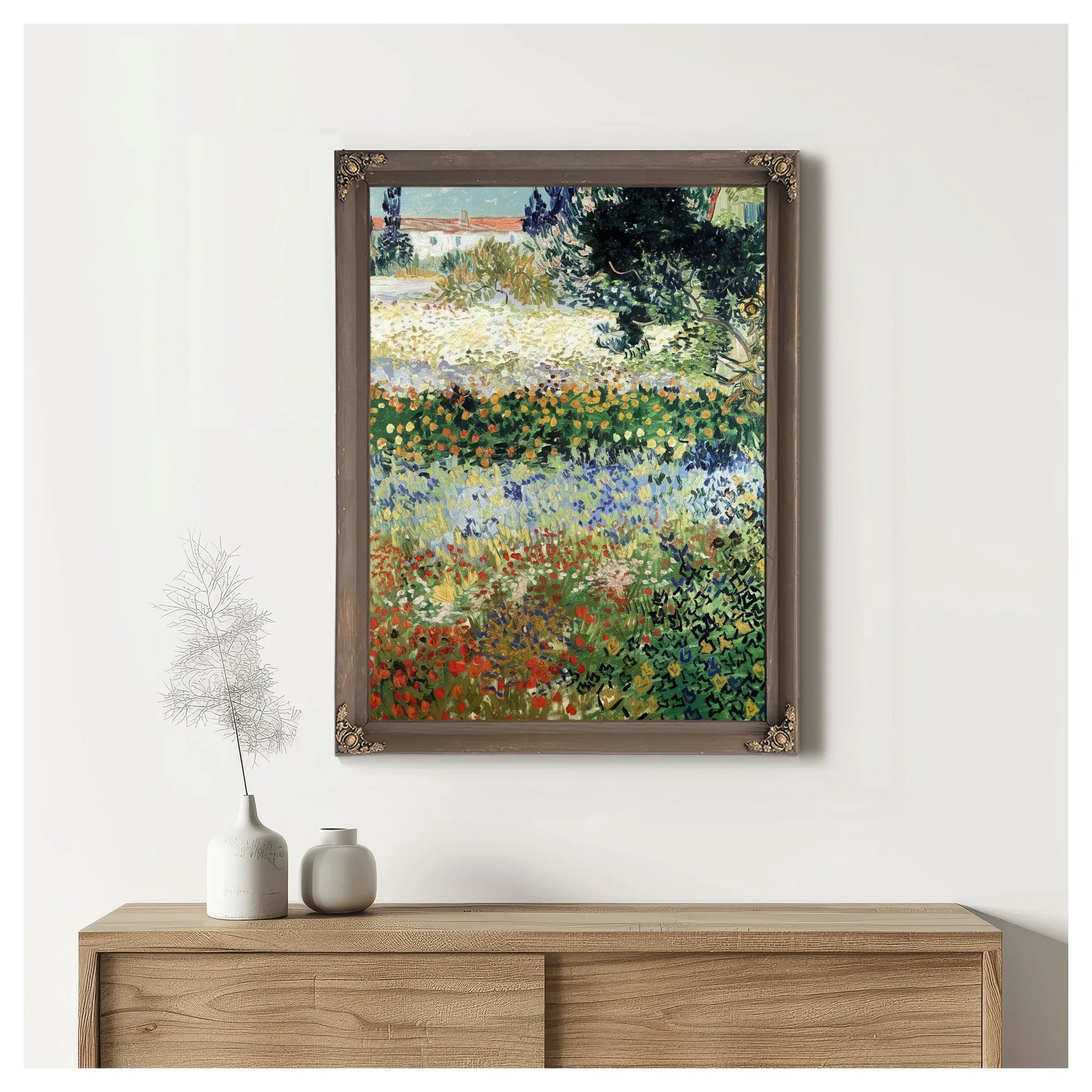 Garden In Bloom Arles By Vincent Van Gogh Fine Art Print