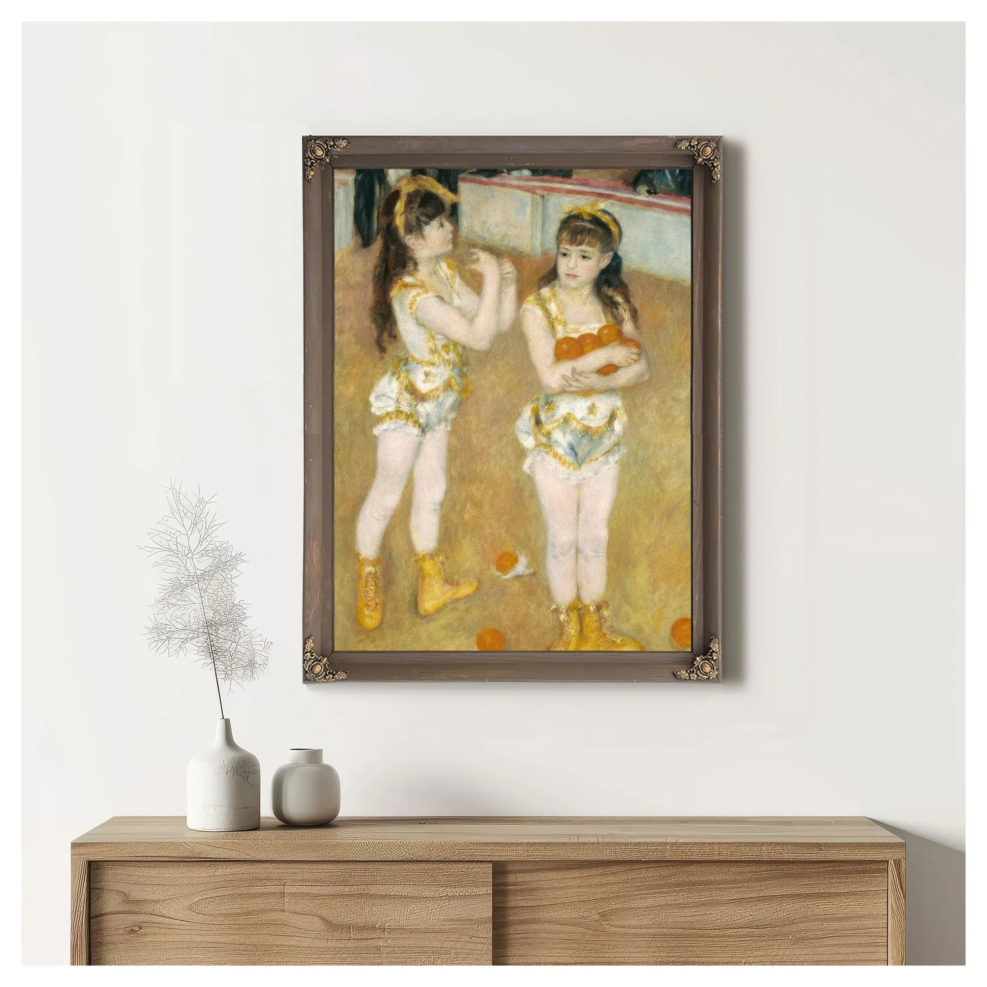 Acrobats At The Cirque Fernando (Francisca And Angelina Wartenberg) By Pierre August Renoir Fine Art Print