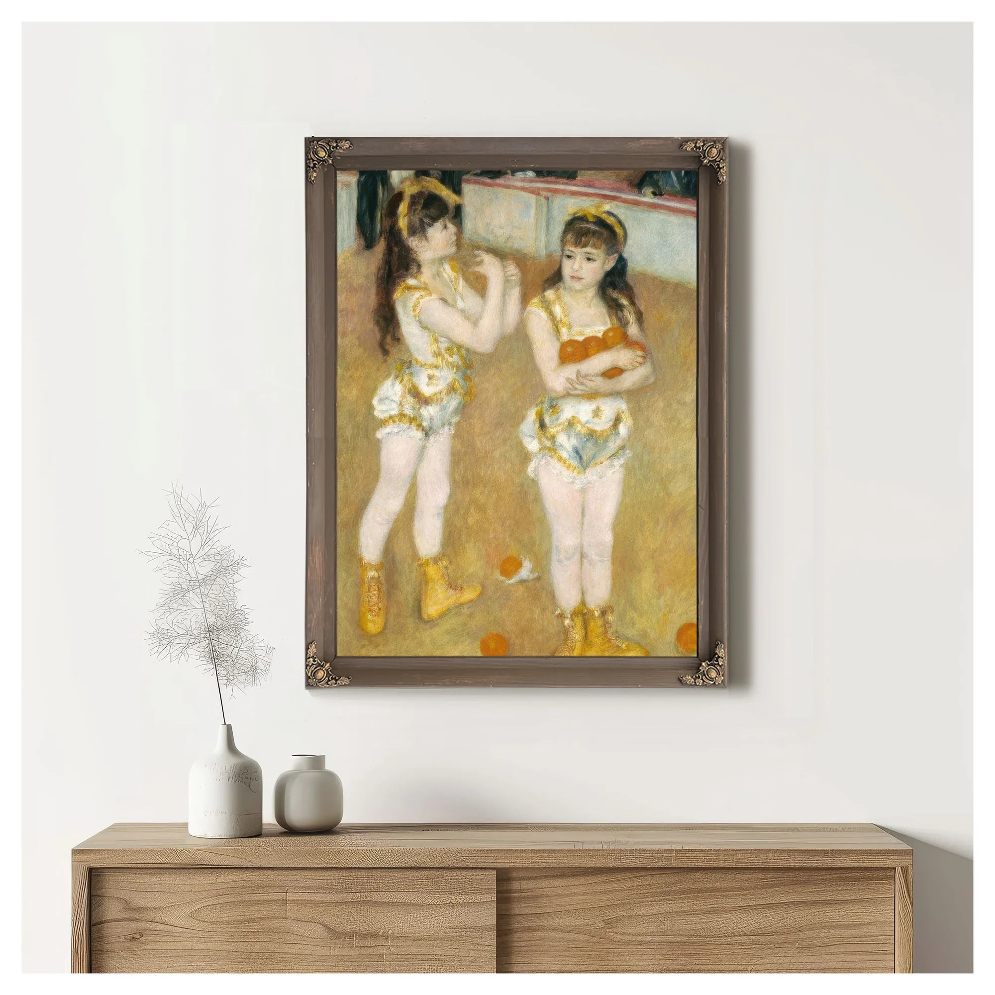 Acrobats At The Cirque Fernando (Francisca And Angelina Wartenberg) By Pierre August Renoir Fine Art Print