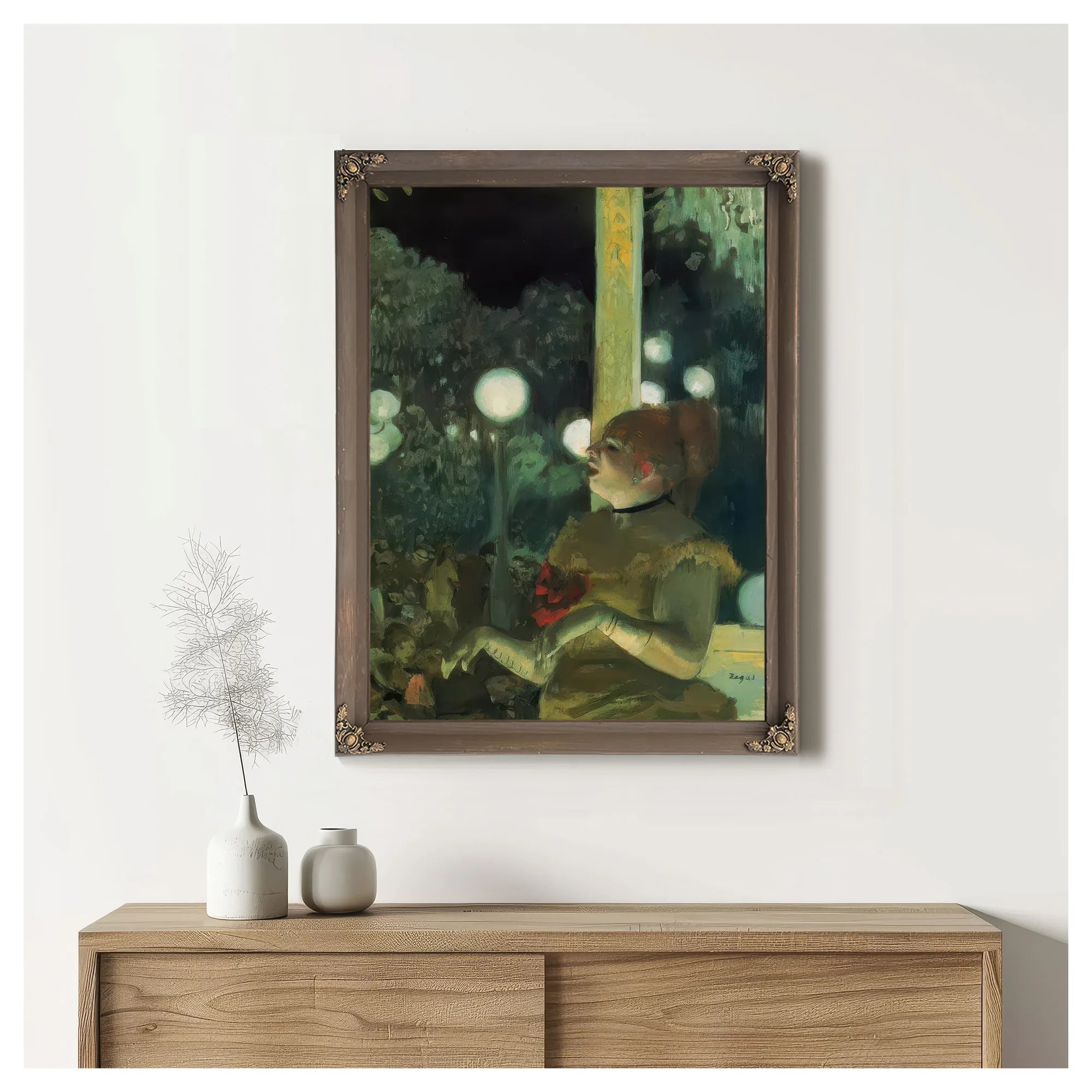 At The Cafe Concert By Edgar Degas Fine Art Print