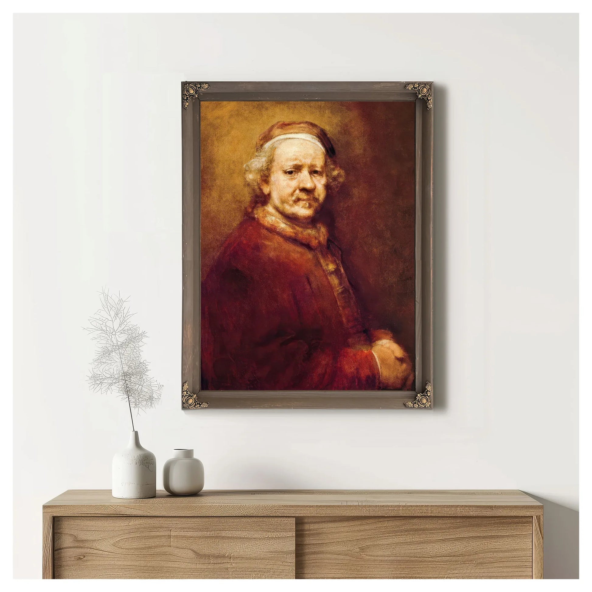 Self Portrait In At The Age Of 63 By Rembrandt Fine Art Print