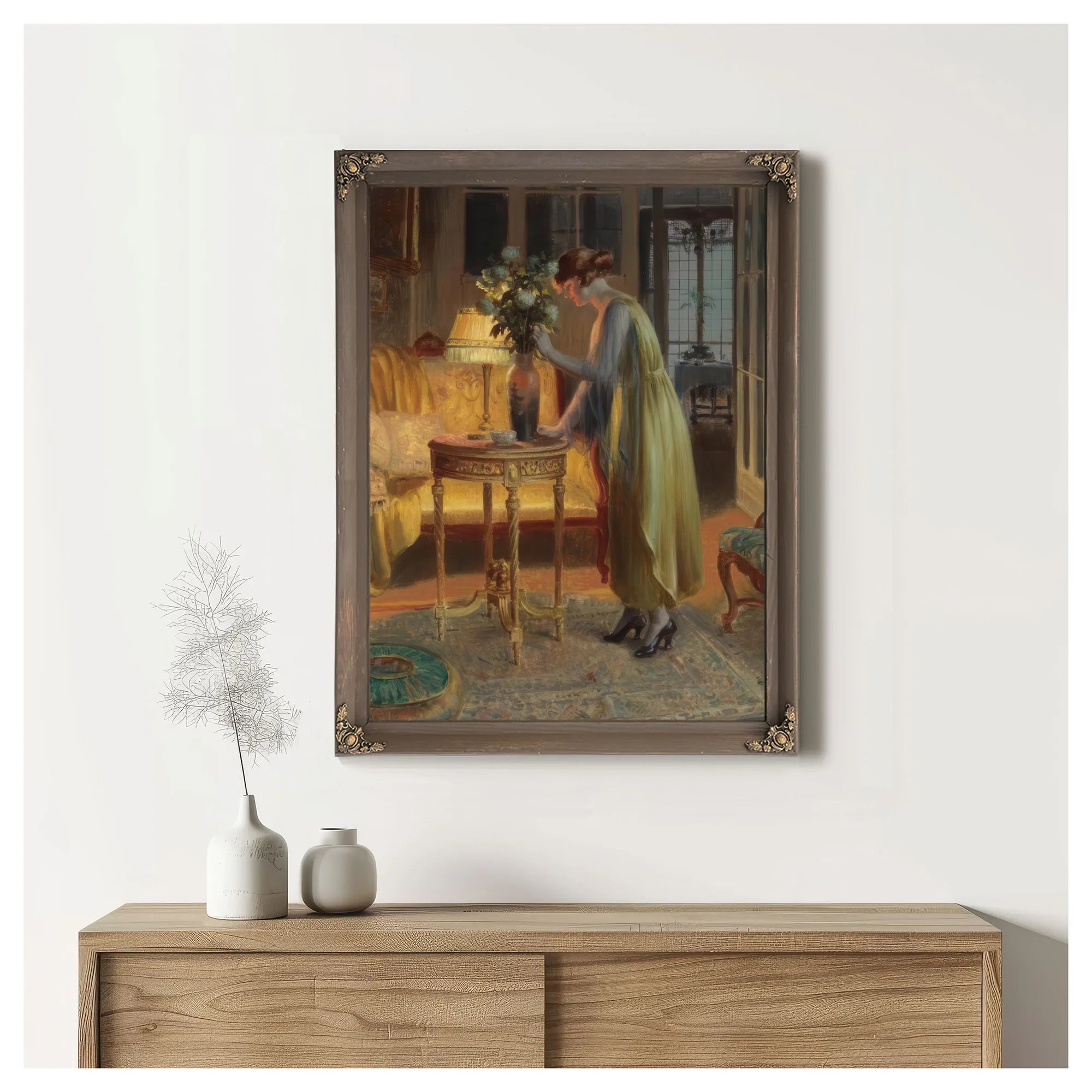 Arrangeant Les Fleurs By Enjolras Delphin Fine Art Print