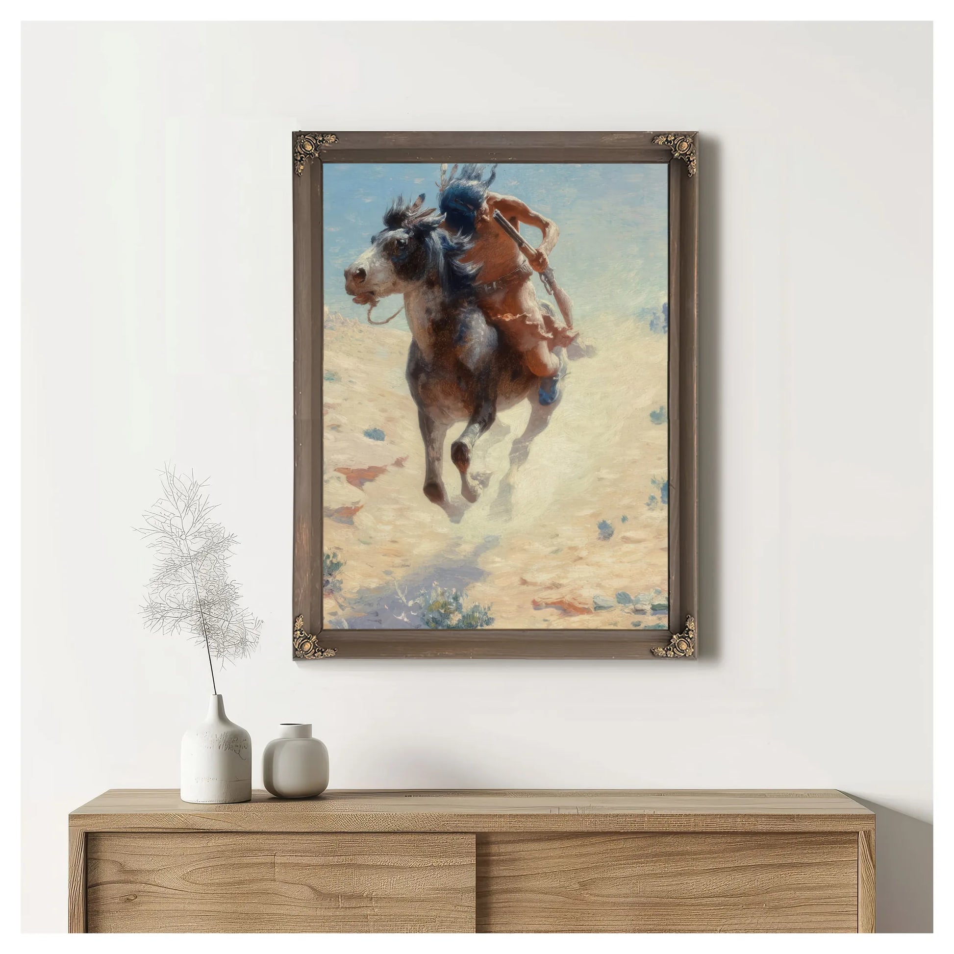 Indian Rider 1918 By Charles Marion Russell Fine Art Print
