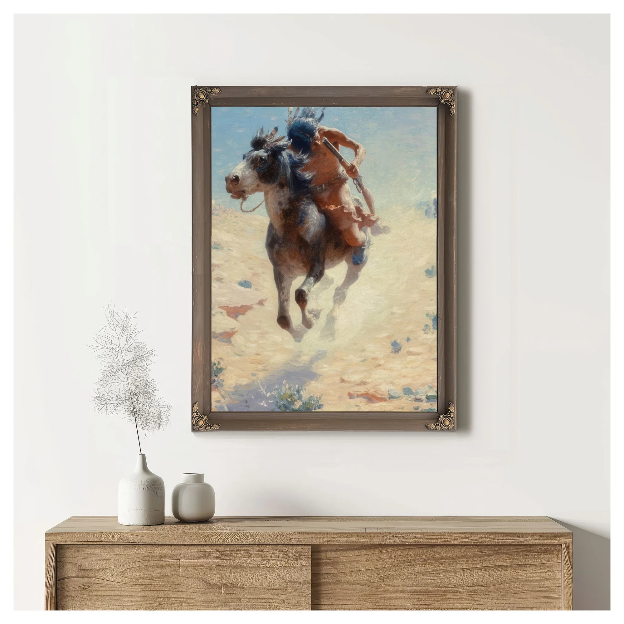 Indian Rider 1918 By Charles Marion Russell Fine Art Print
