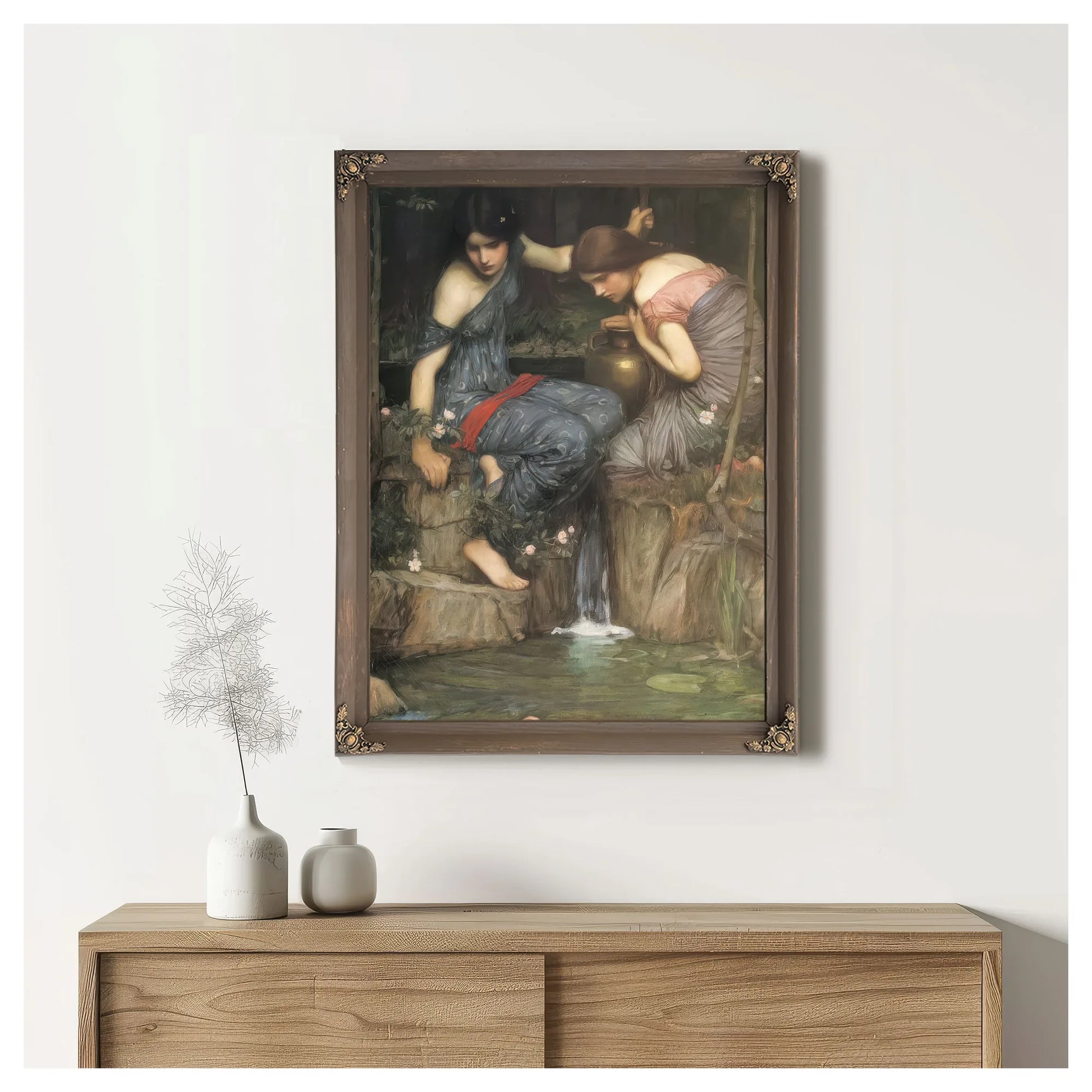 Nymphs Finding The Head Of Orpheus By John Waterhouse Fine Art Print