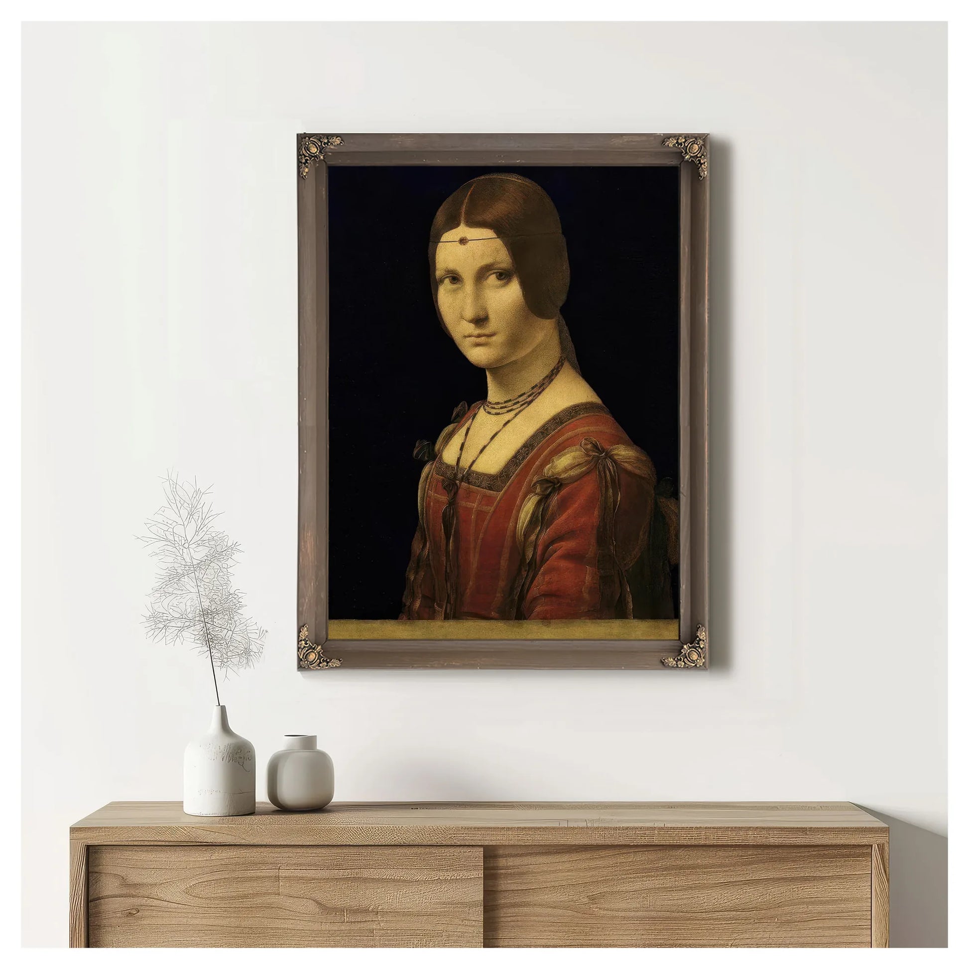 Portrait Of A Lady From The Court Of Milan By Leonardo Da Vinci Fine Art Print