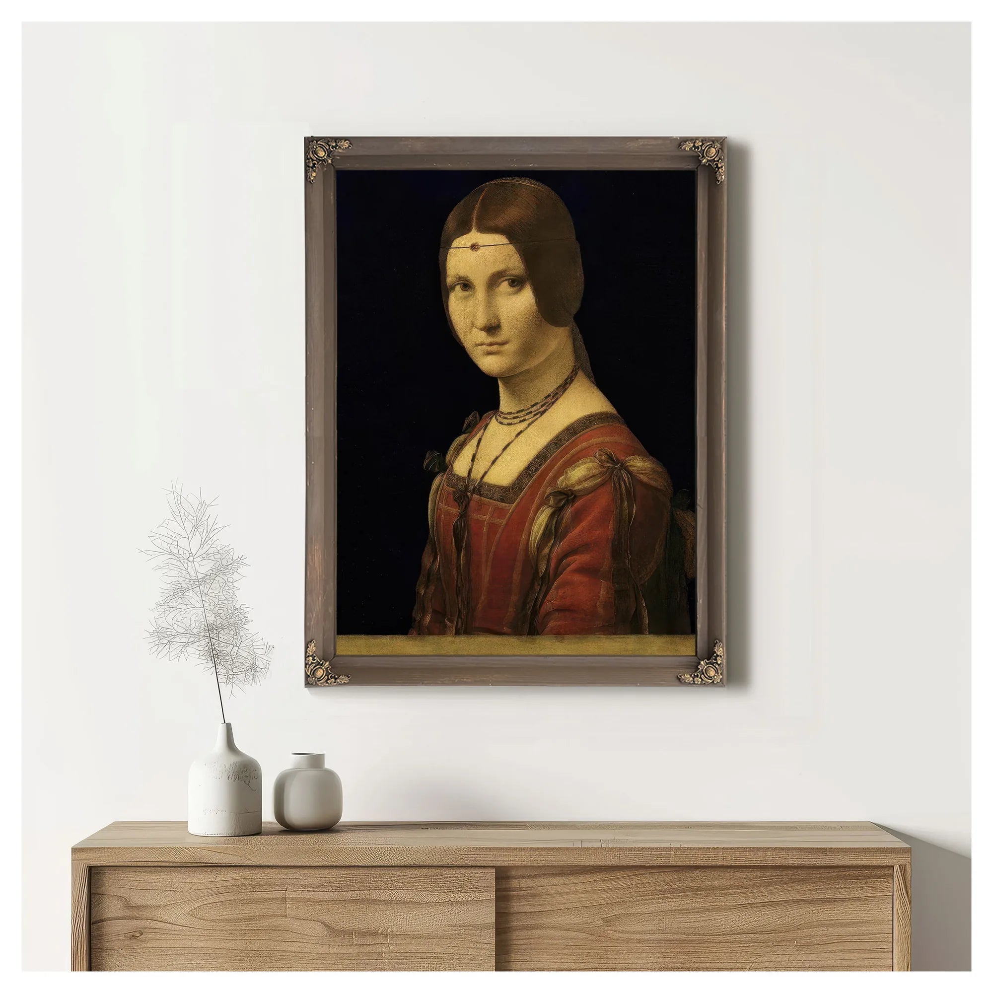 Portrait Of A Lady From The Court Of Milan By Leonardo Da Vinci Fine Art Print