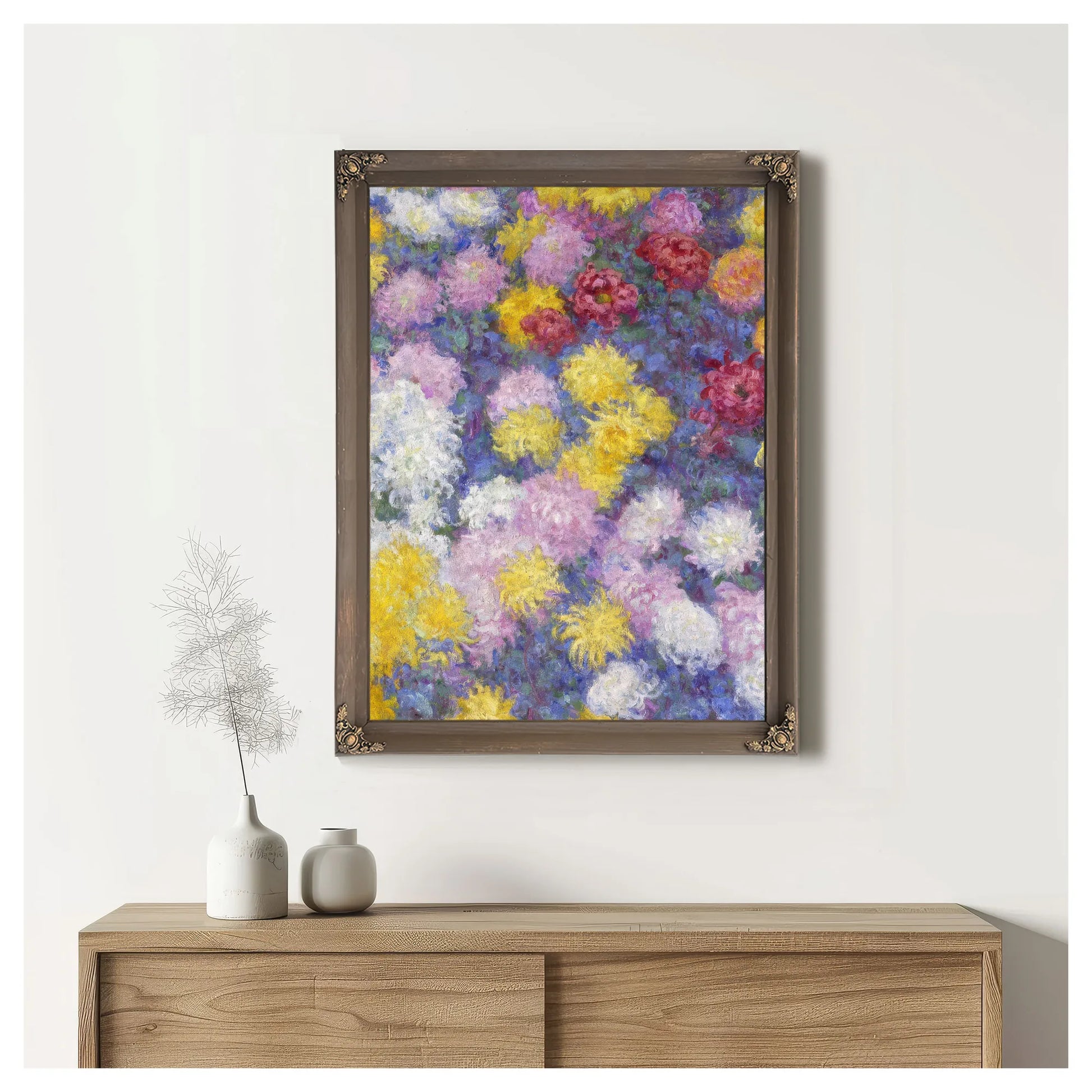 Chrysanthemums By Claude Monet Fine Art Print