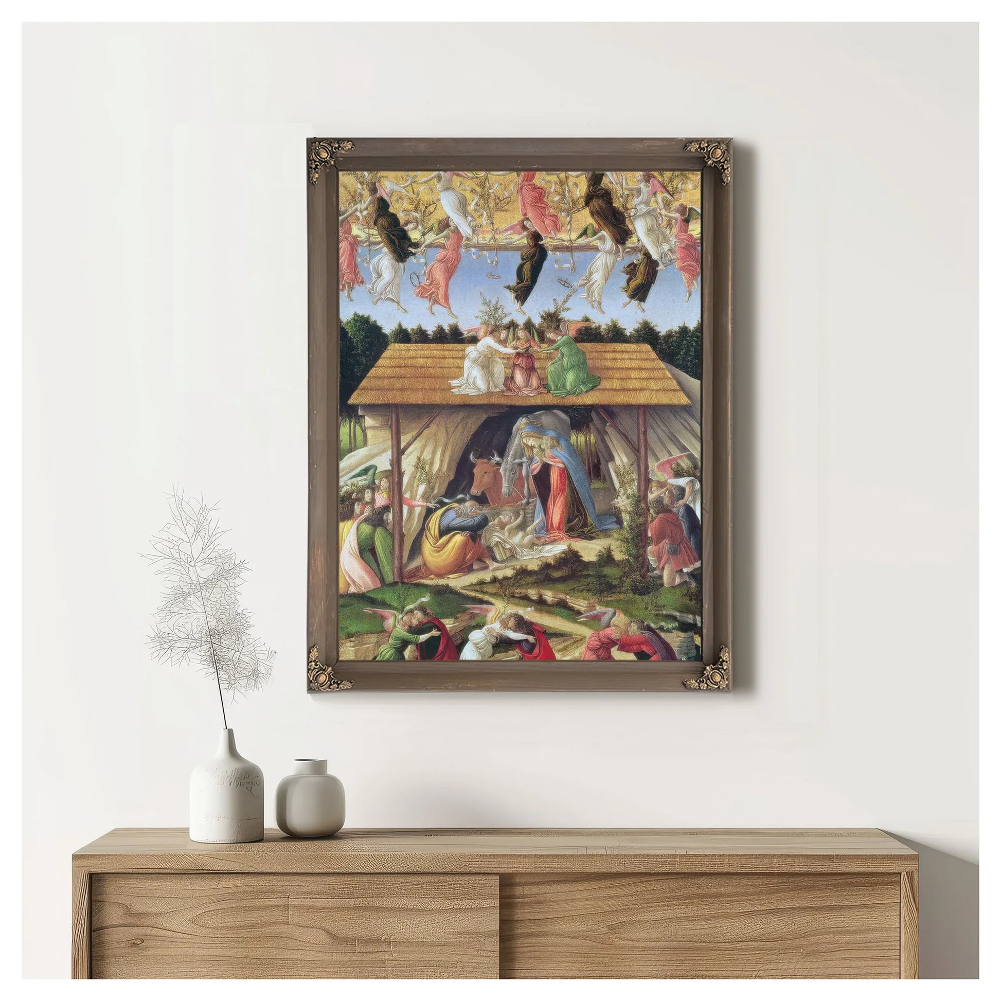 Mystic Nativity By Sandro Botticelli Fine Art Print