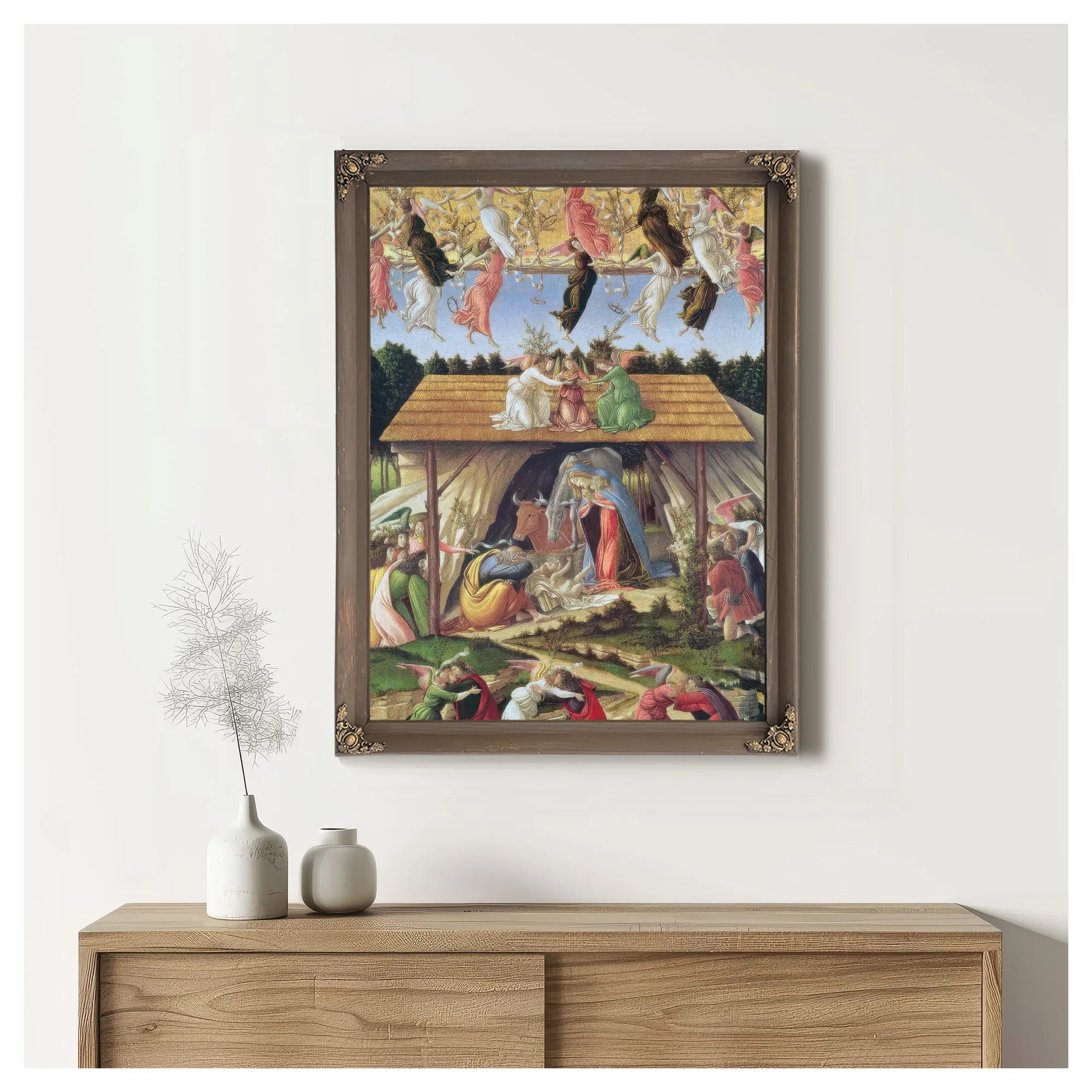 Mystic Nativity By Sandro Botticelli Fine Art Print