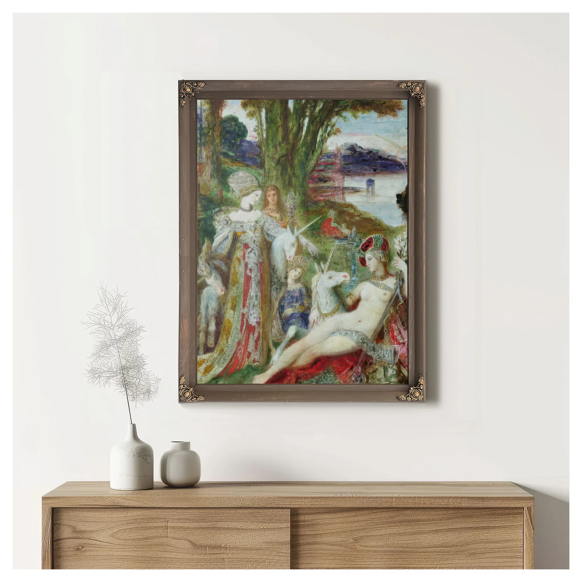 The Unicorns By Gustave Moreau Fine Art Print