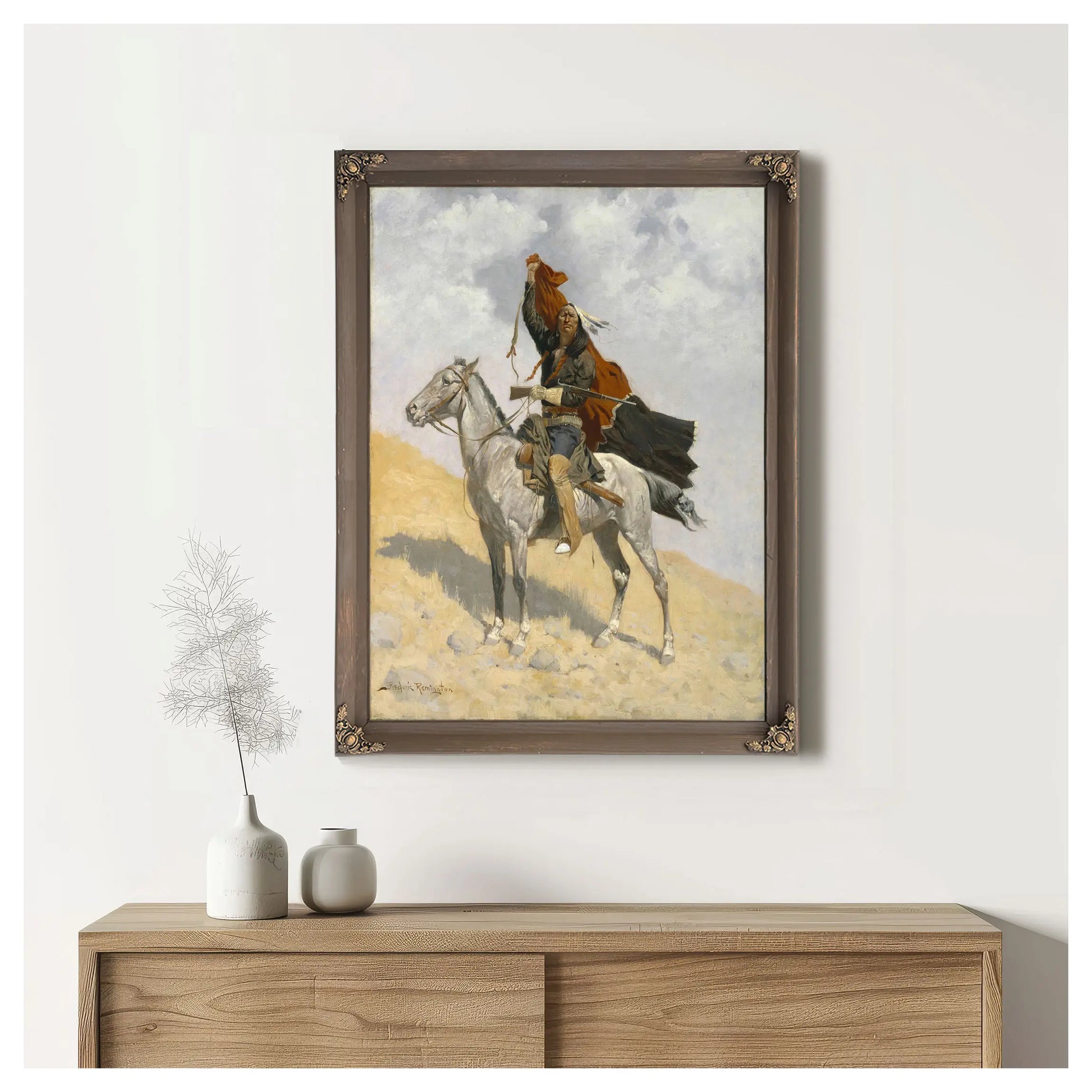 The Blanket Signal  by Frederic Remington