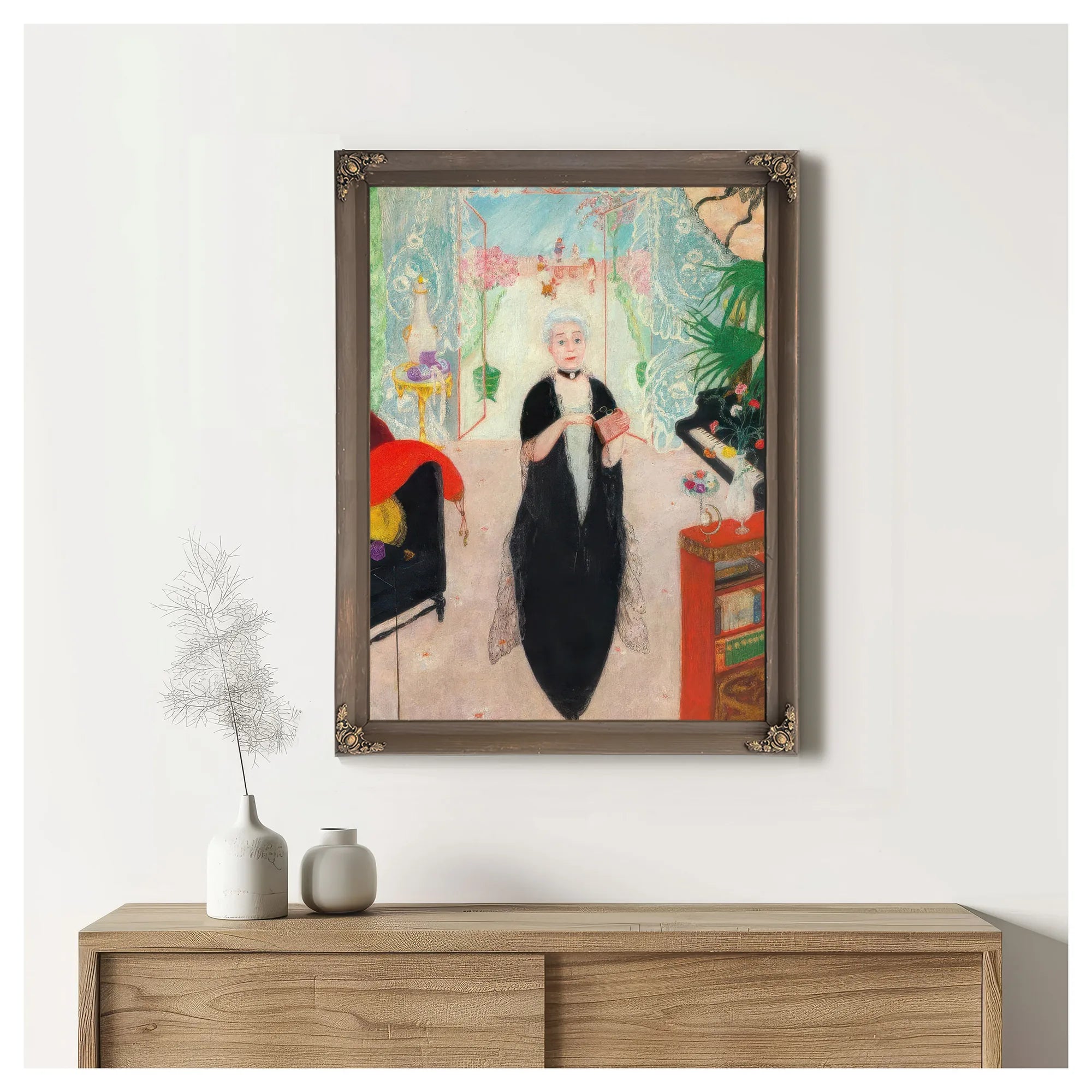 Portrait Of My Mother By Florine Stettheimer Fine Art Print