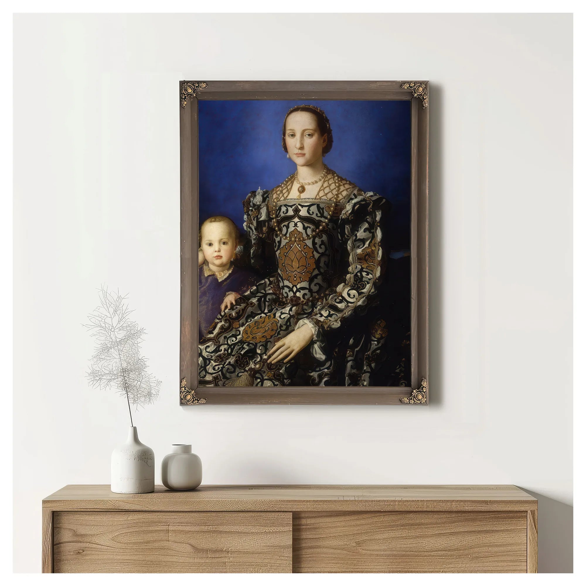 Angelo Bronzino Eleanor Of Toledo With Her Son 1554 1555 Mannerism 115X96Cm Uffizi Gallery Florence By Agnolo Bronzino Fine Art Print