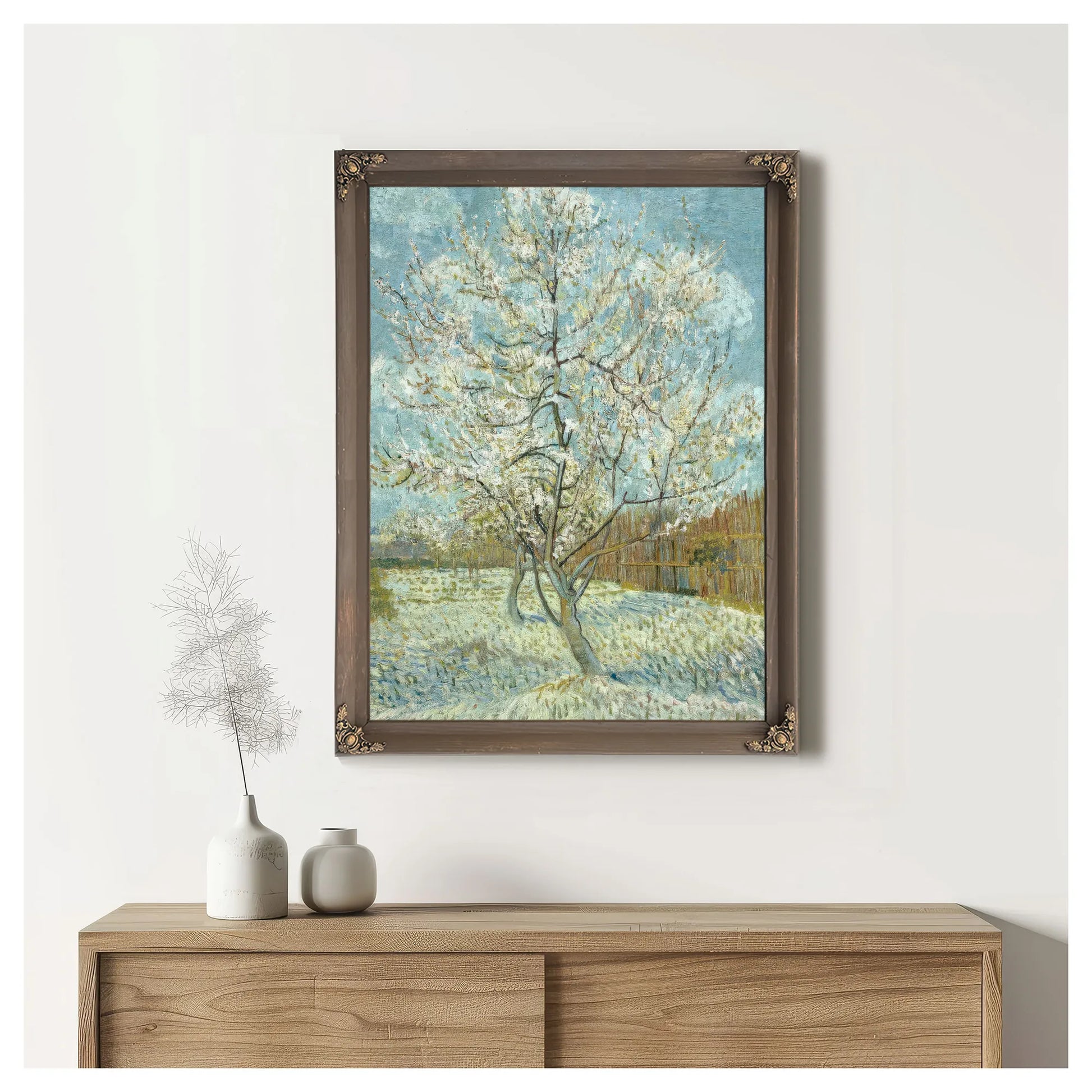 The Pink Peach Tree By Vincent Van Gogh Fine Art Print