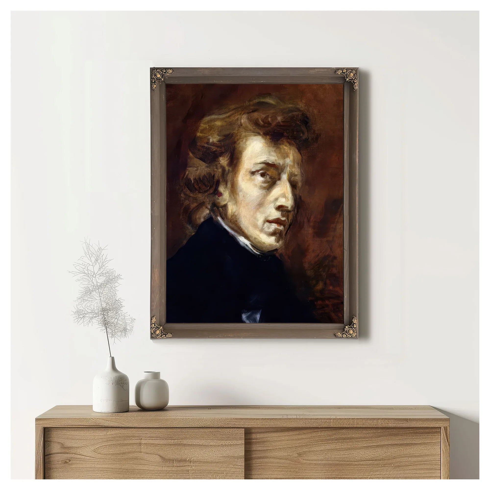 Frederic Chopin (1810 49) By Ferdinand Victor Eugene Delacroix Fine Art Print