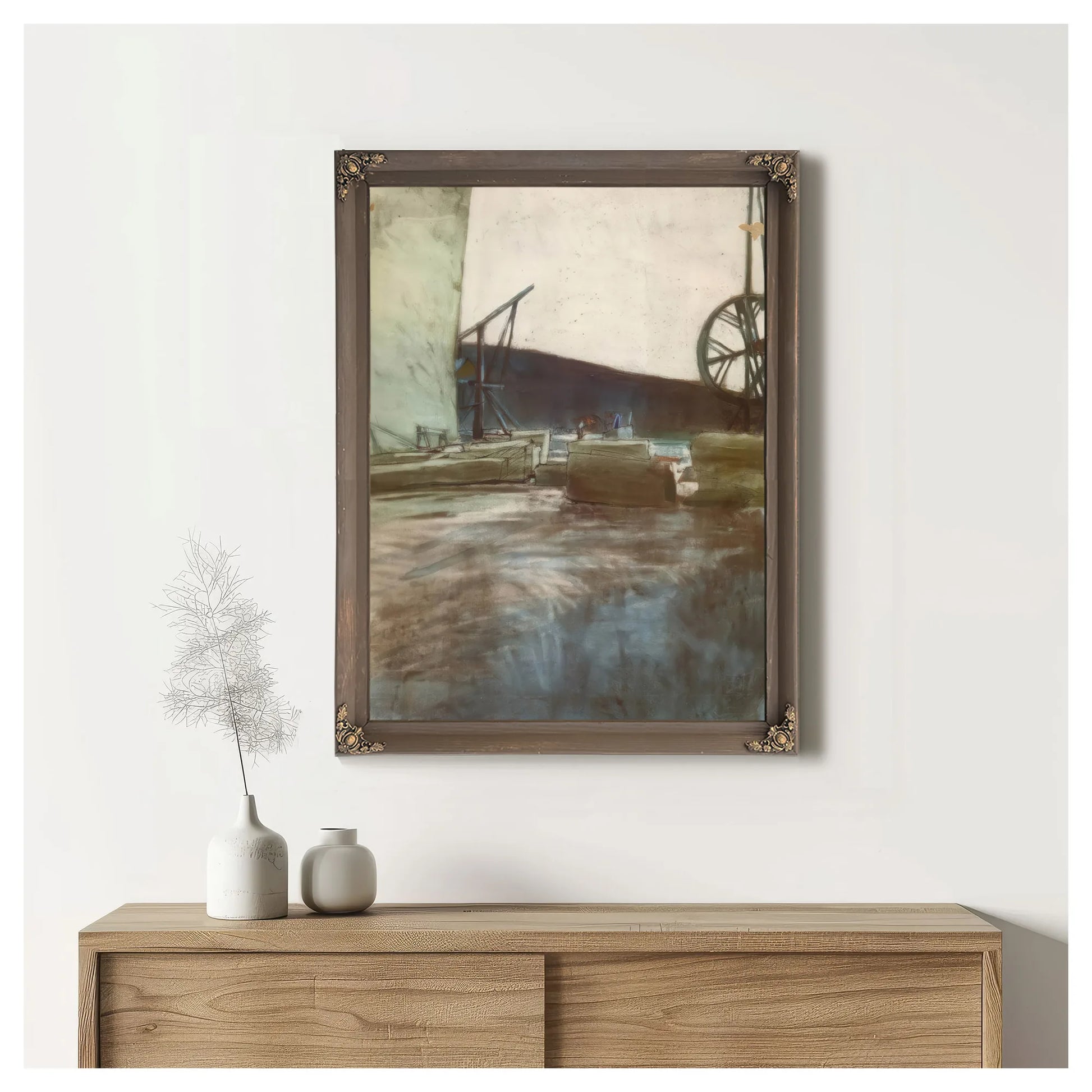 In The Ostermundingen Quarry Two Cranes 1907 23 By Paul Klee Fine Art Print