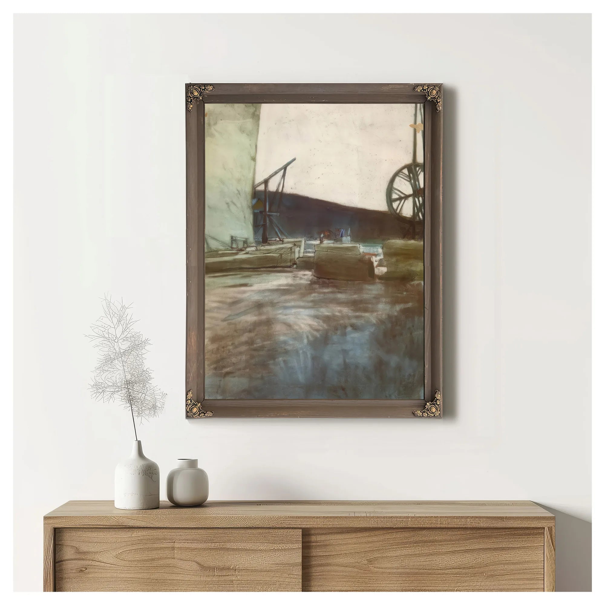 In The Ostermundingen Quarry Two Cranes 1907 23 By Paul Klee Fine Art Print