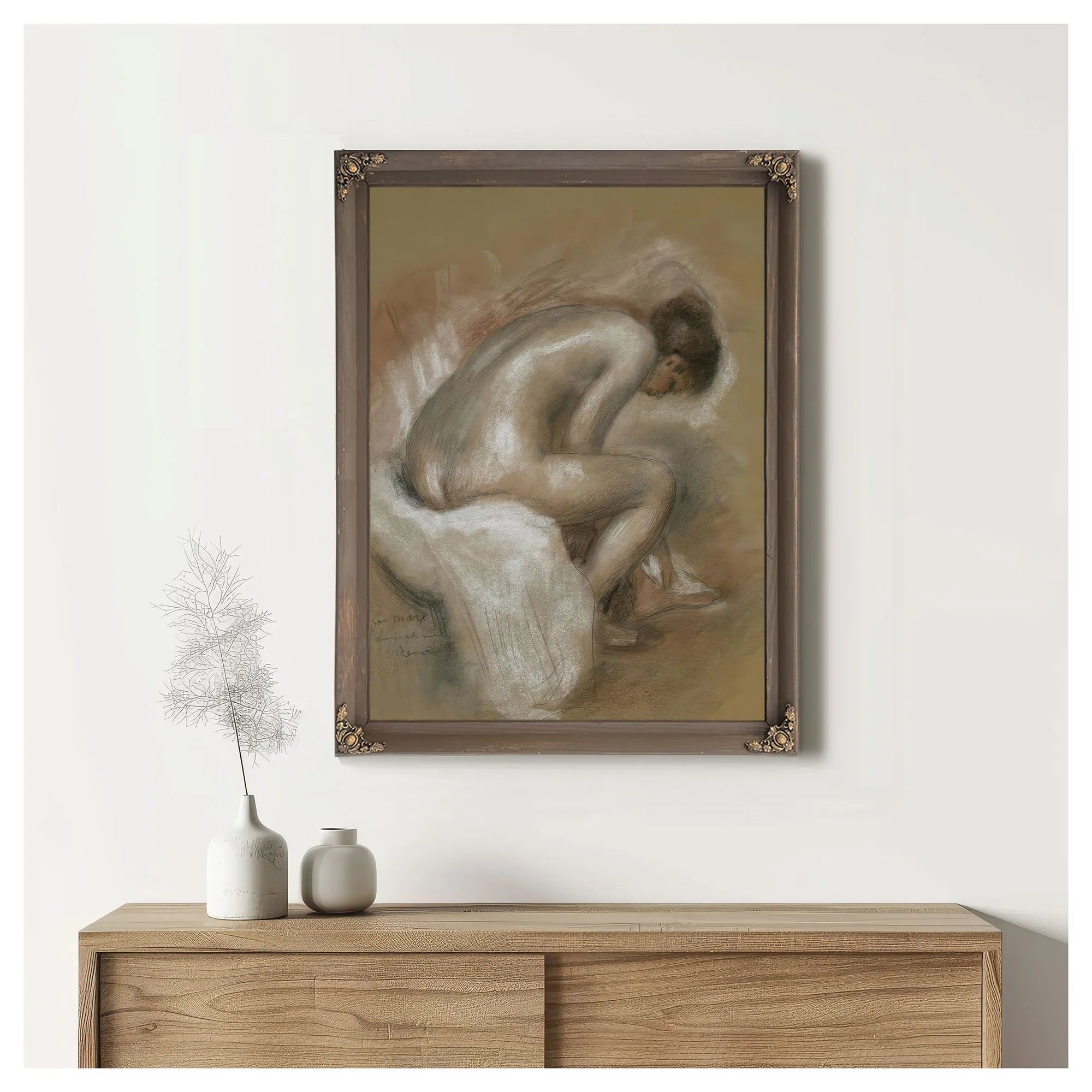 Seated Nude By Pierre Auguste Renoir Fine Art Print
