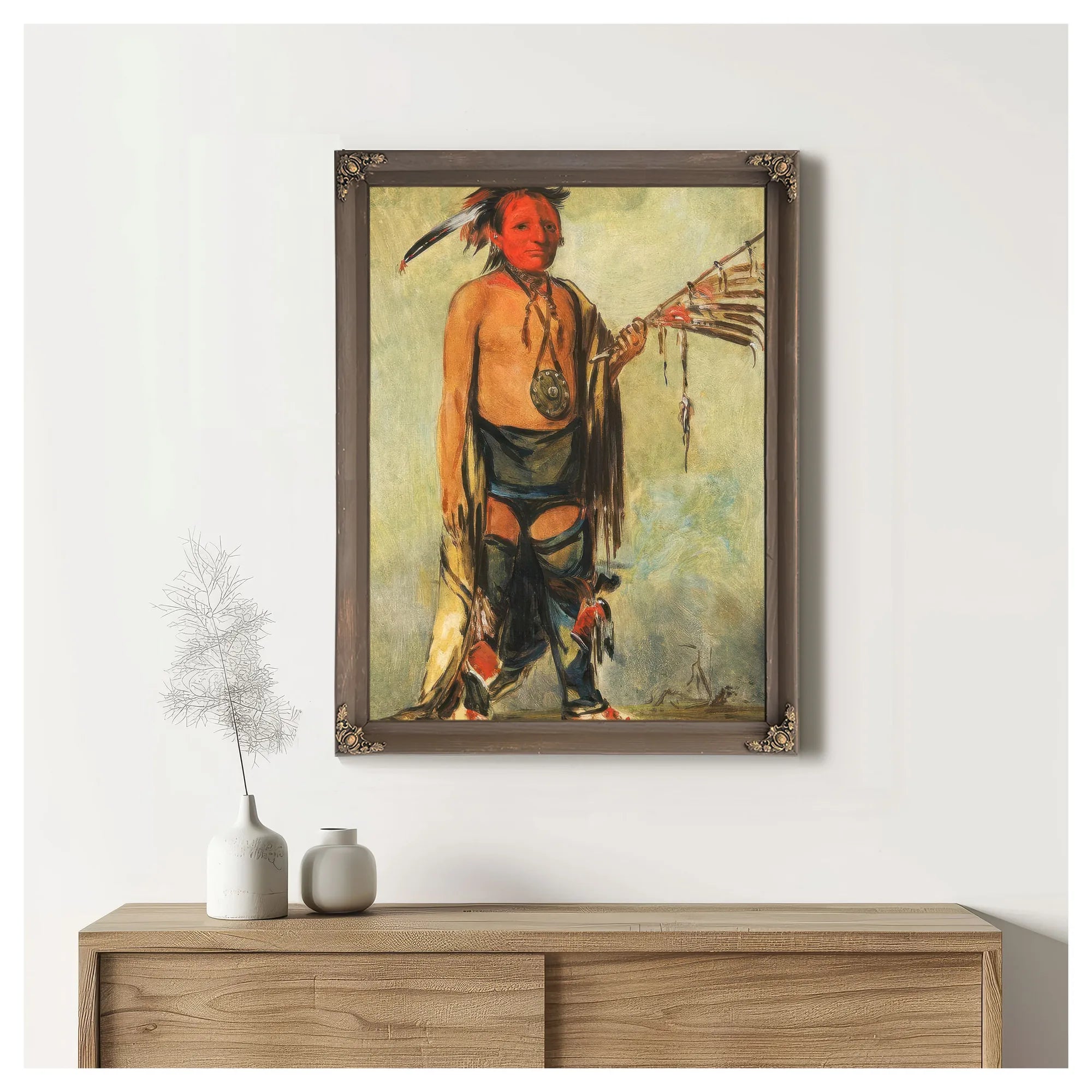 Hoo W'a Ne Kaw, Little Elk By George Catlin Fine Art Print