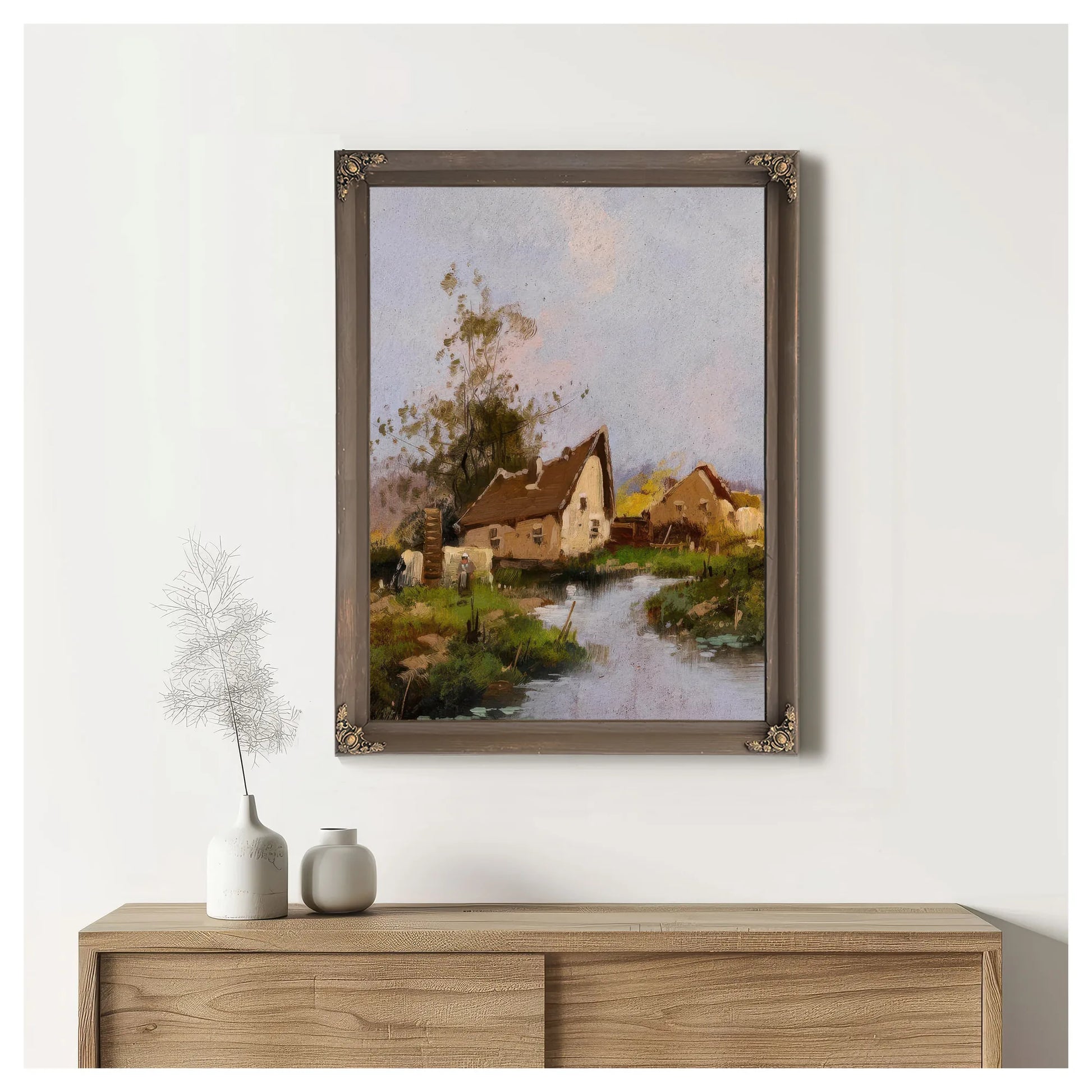 Pair Of Landscapes By Eugene Galien Laloue Fine Art Print