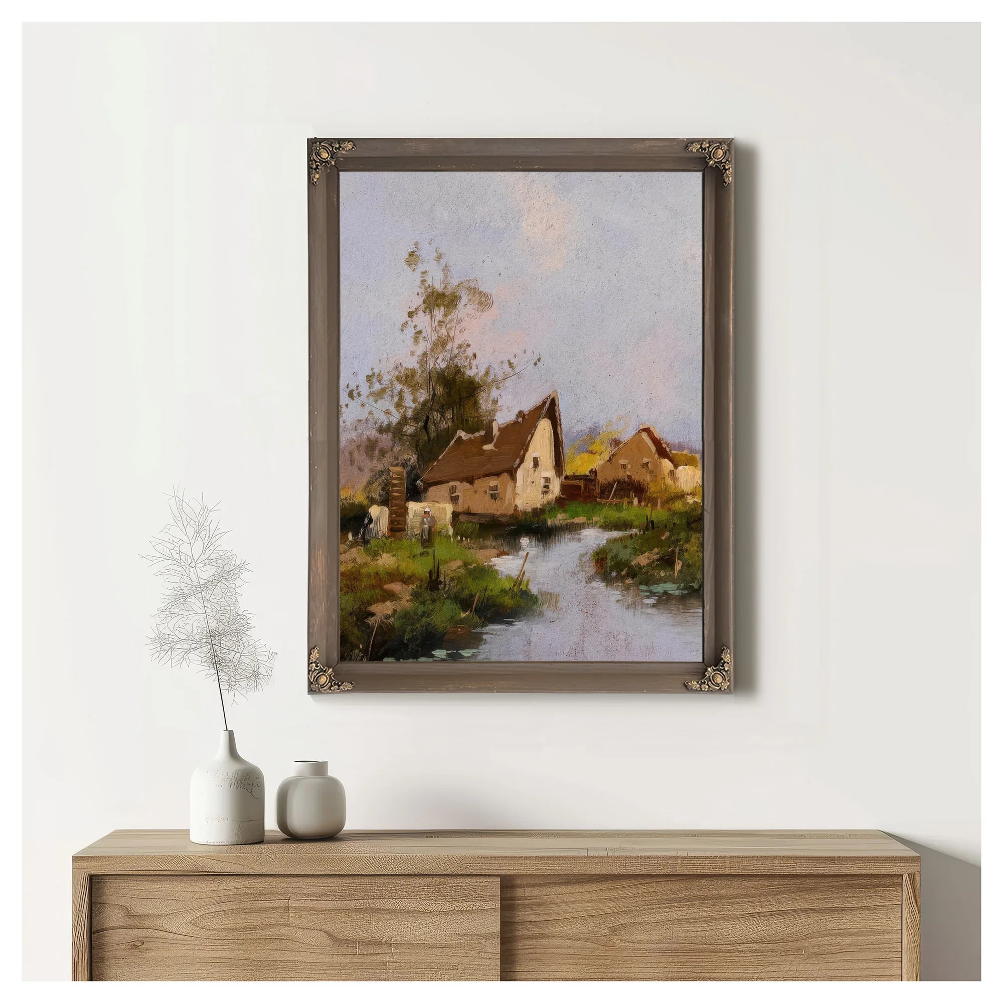 Pair Of Landscapes By Eugene Galien Laloue Fine Art Print