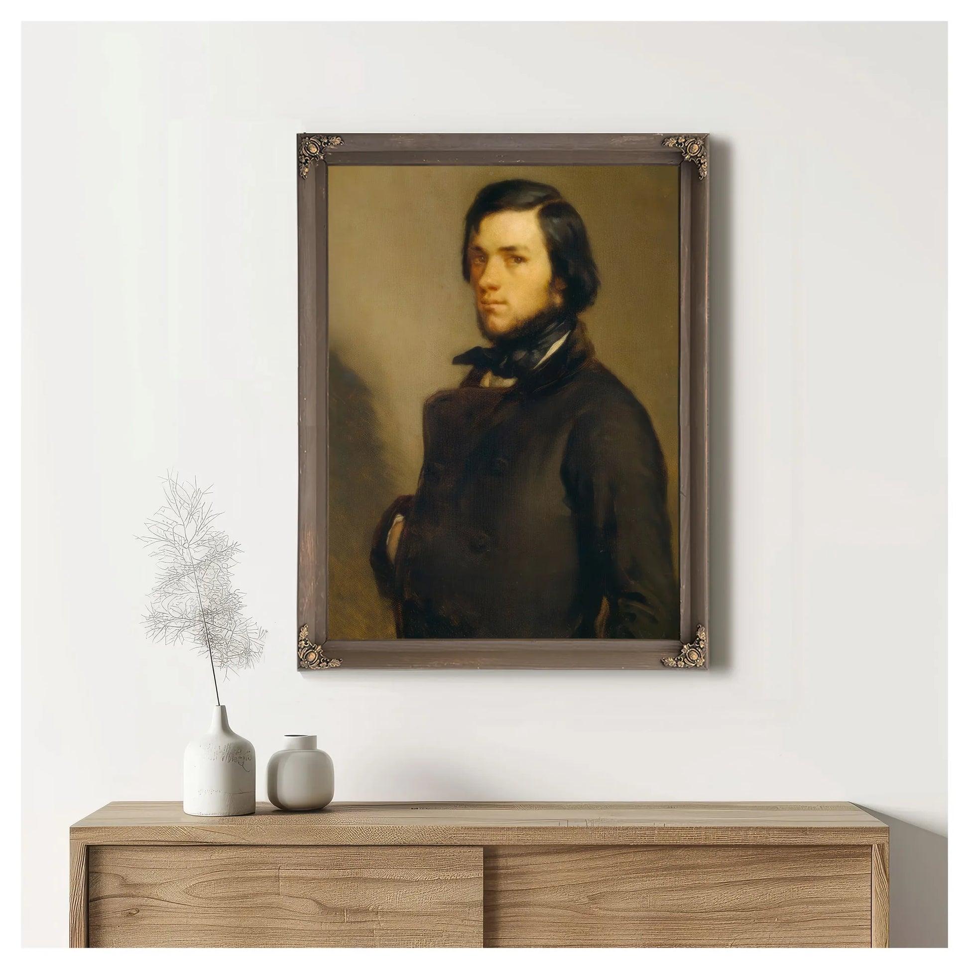 Portrait Of A Man By Jean Francois Millet Fine Art Print