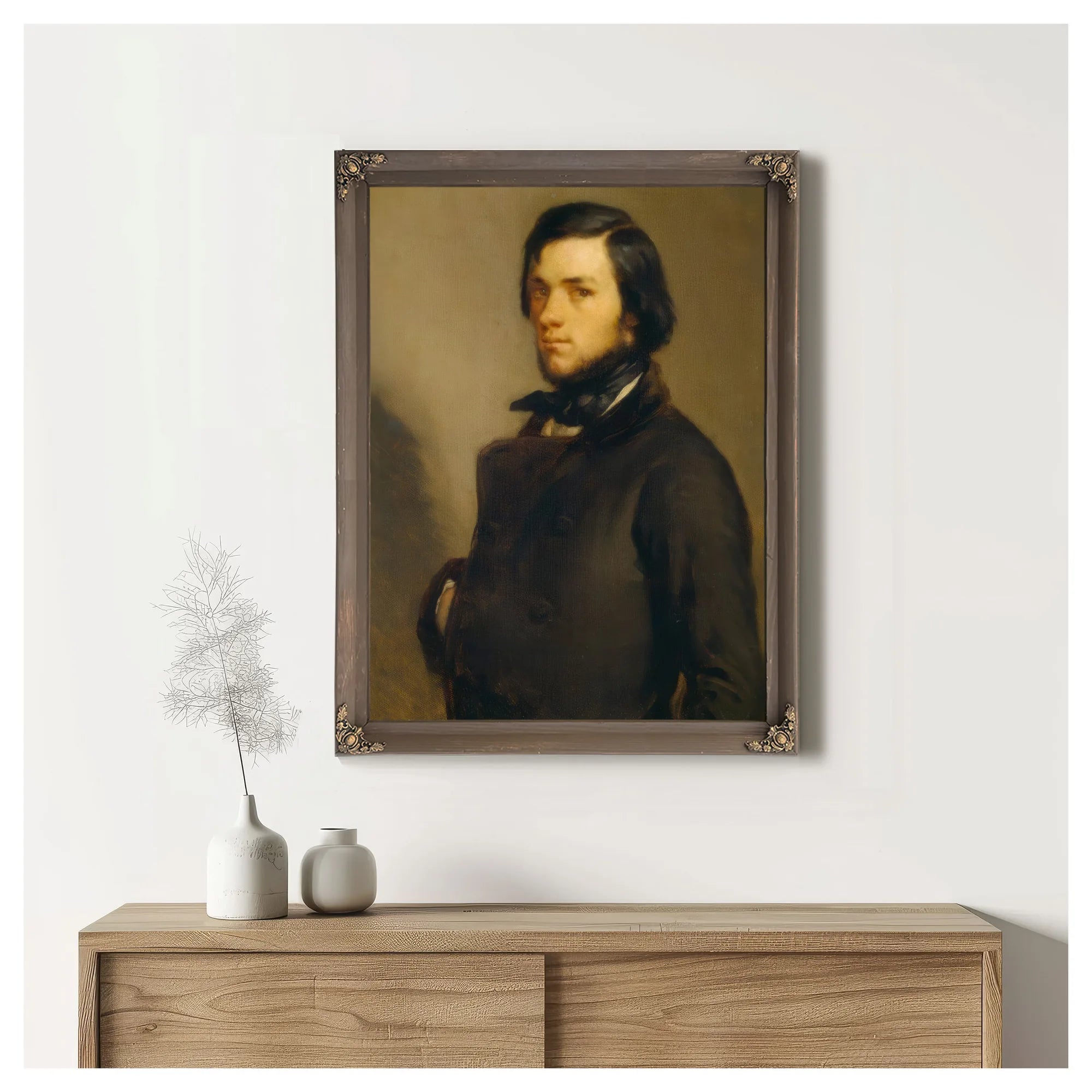 Portrait Of A Man By Jean Francois Millet Fine Art Print