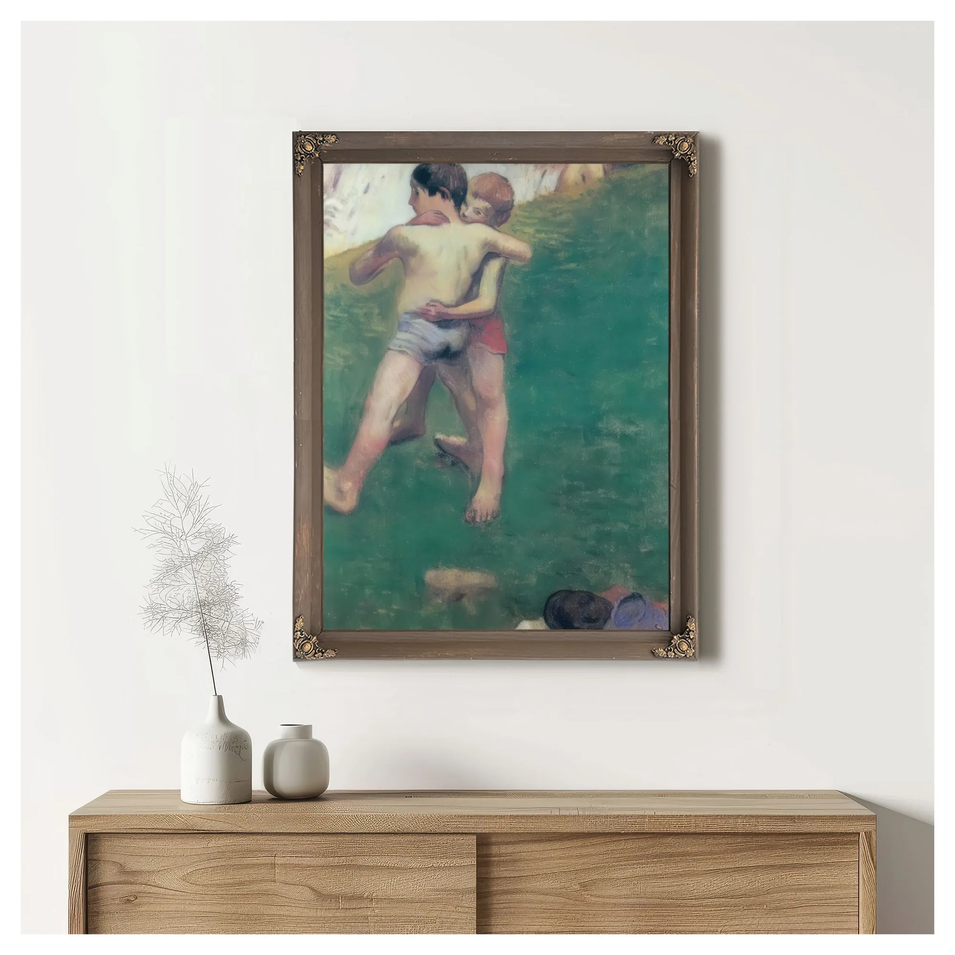 Fighting Children By Paul Gauguin Fine Art Print