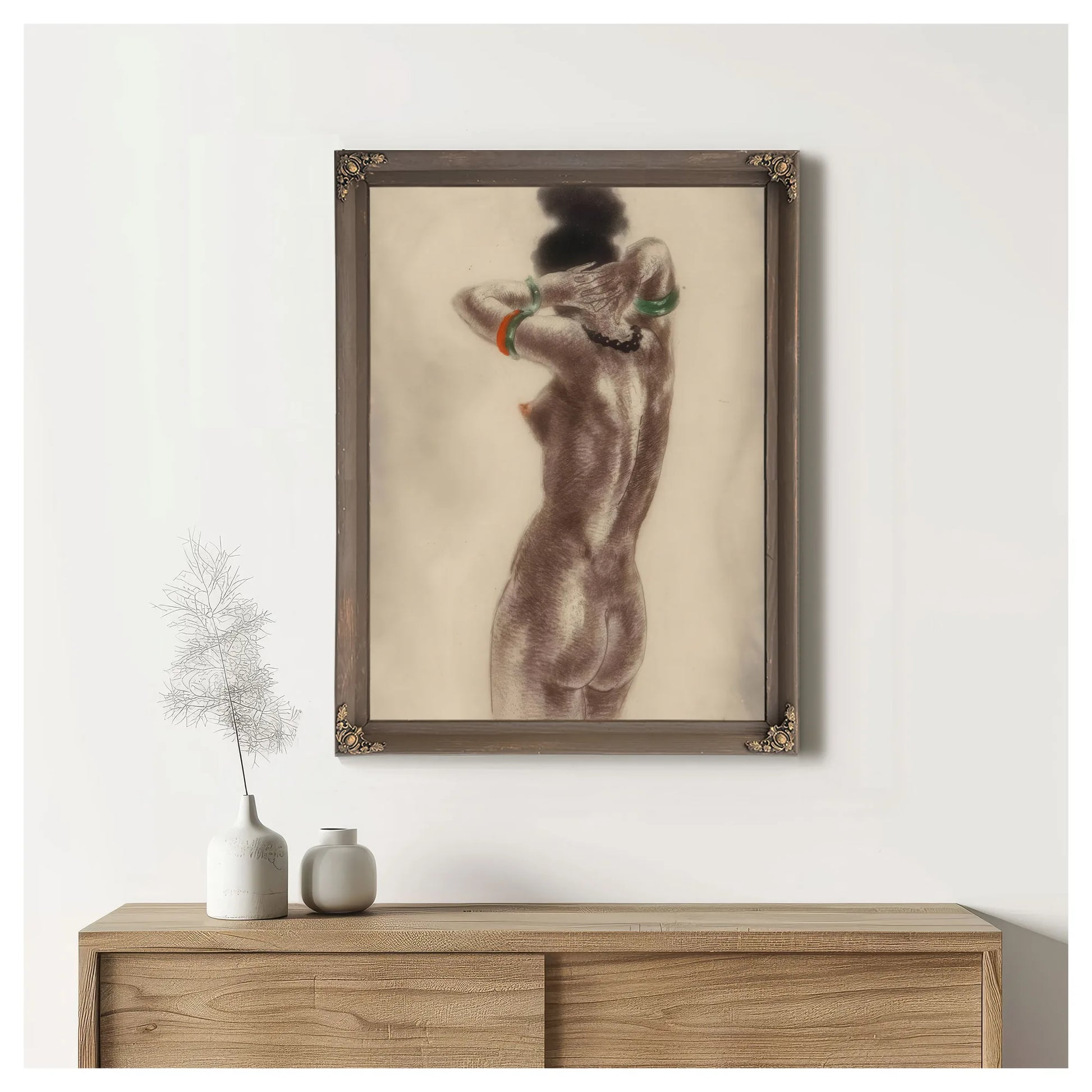 Art Professor And Nude Two Works By Louis Icart Fine Art Print