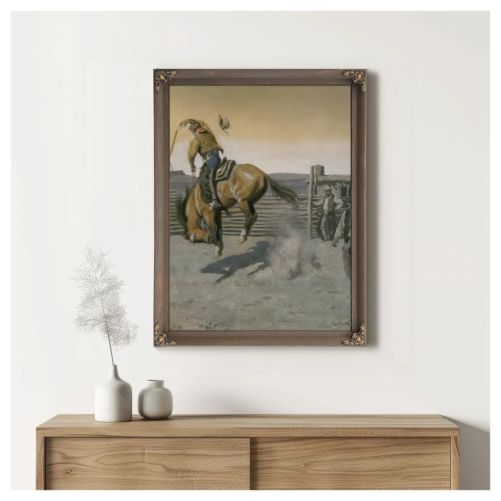 Stay With Him By Maynard Dixon Fine Art Print