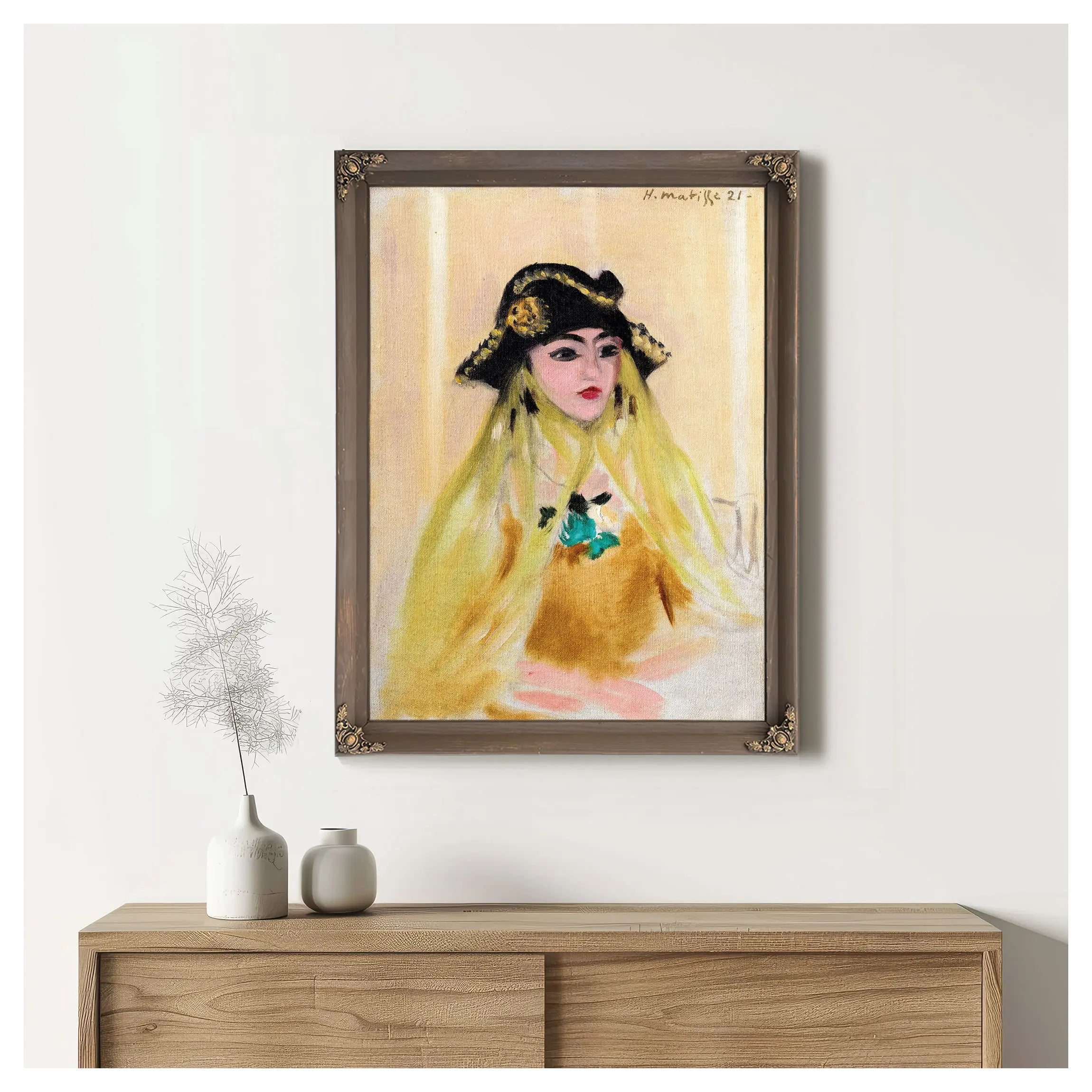 Young Woman With A Tricorn Hat by Henri Matisse