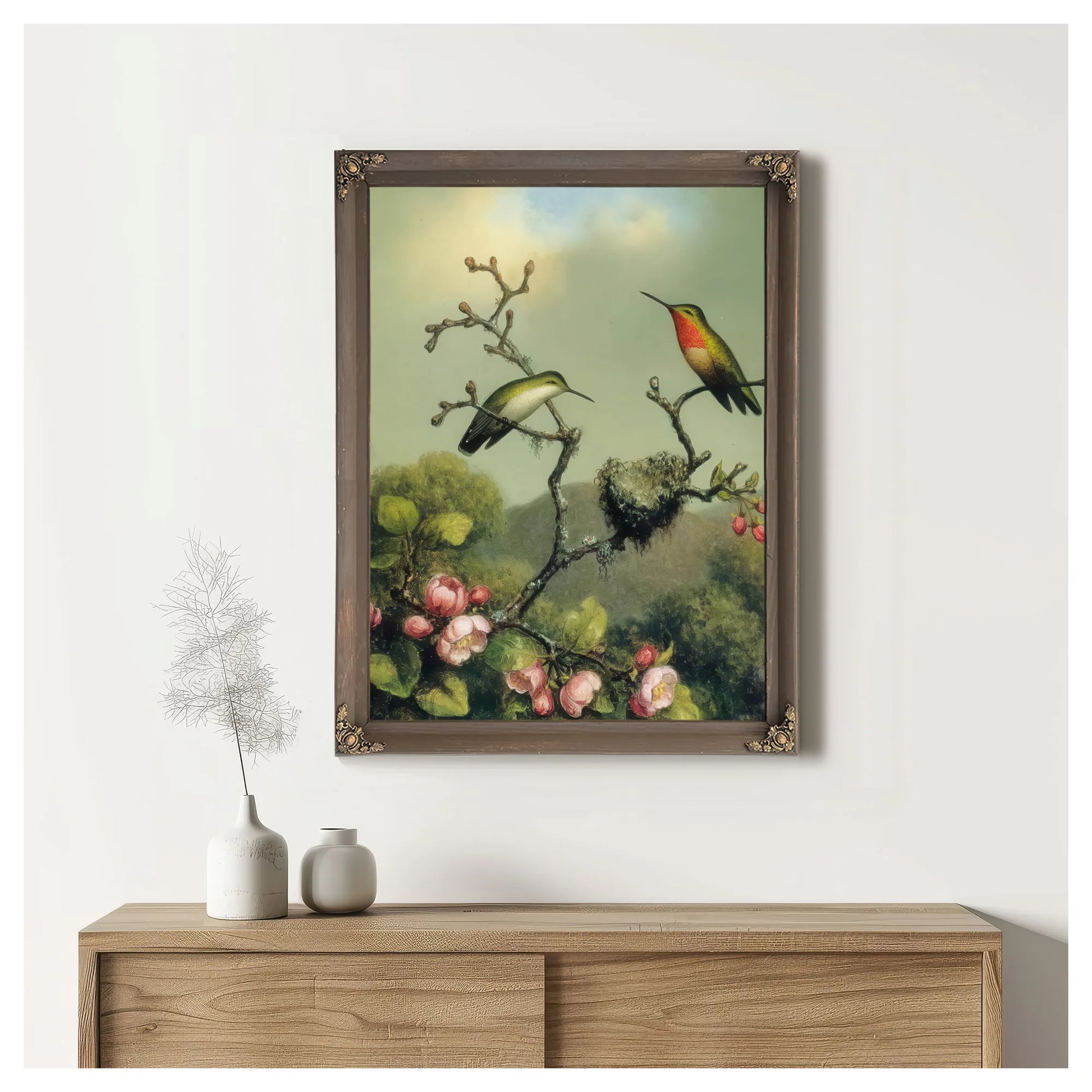 Ruby Throat Of North America By Martin Johnson Heade Fine Art Print