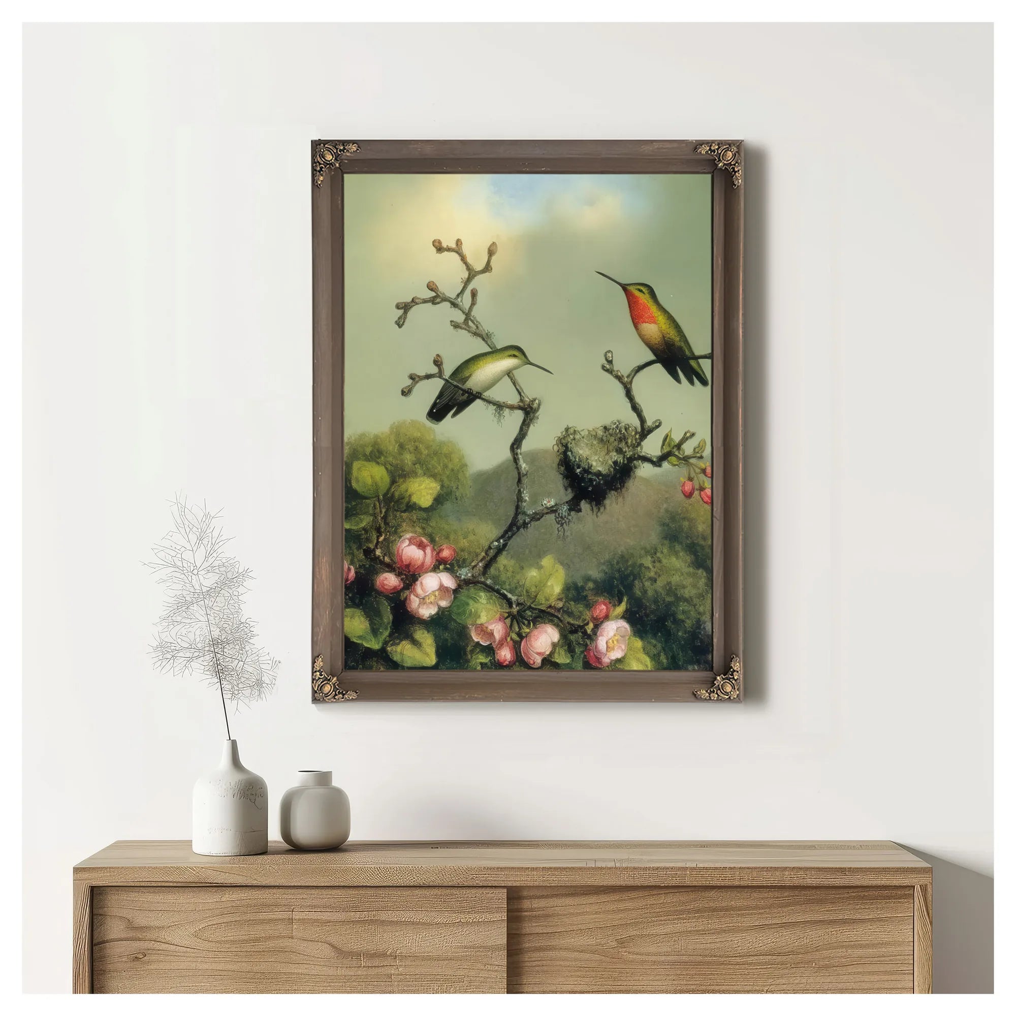 Ruby Throat Of North America By Martin Johnson Heade Fine Art Print