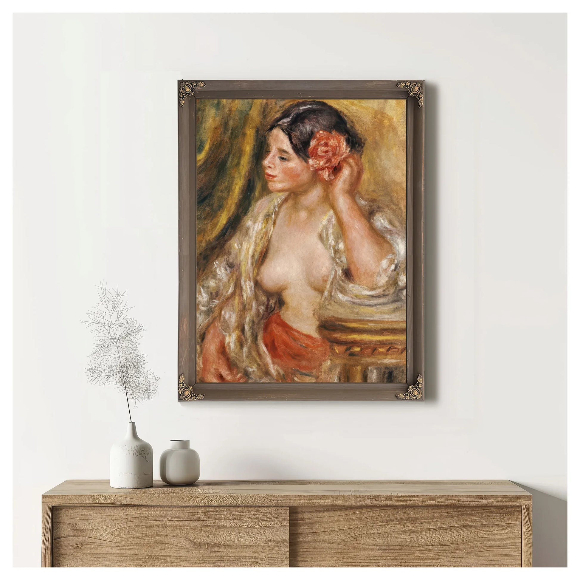 Gabrielle A Sa Coiffure By Pierre Auguste Renoir Fine Art Print