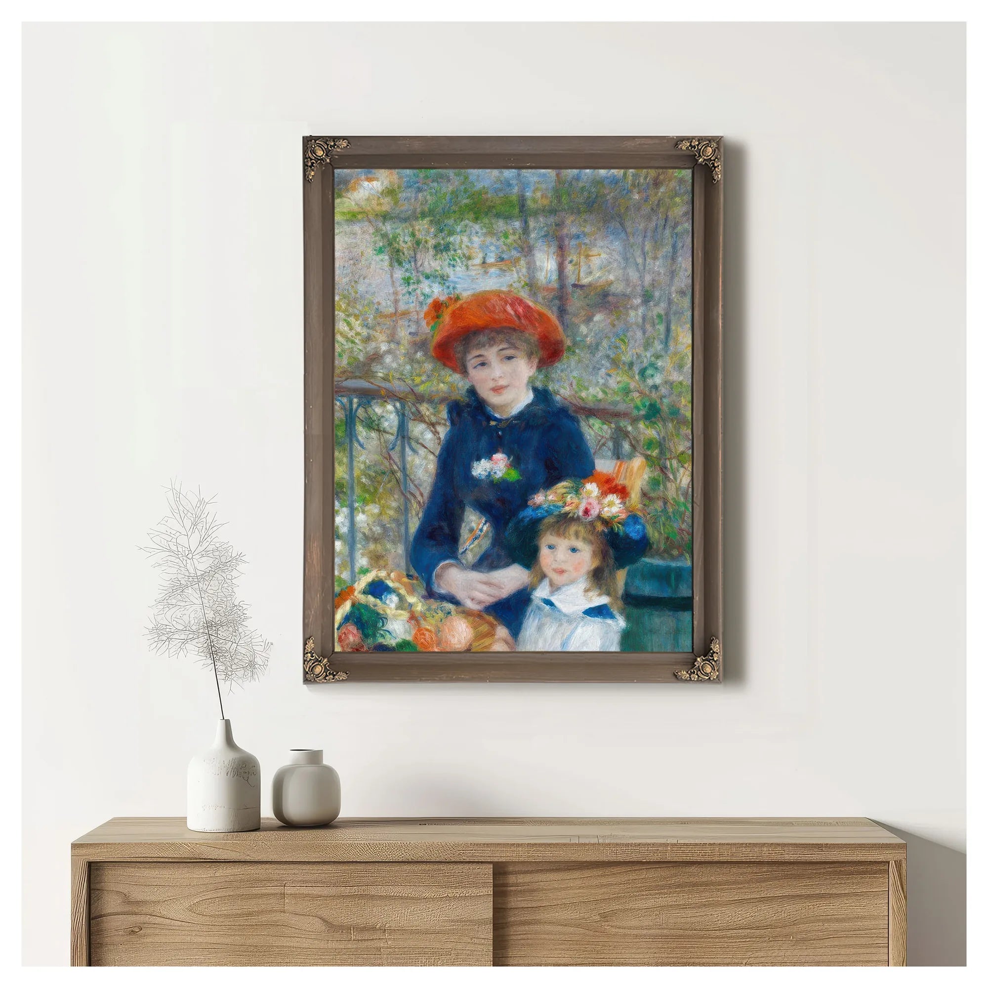 Pierre August Renoir The Two Sisters On The Terrace 1881 100X80Cm Art Institute Of Chicago By Pierre Auguste Renoir Fine Art Print