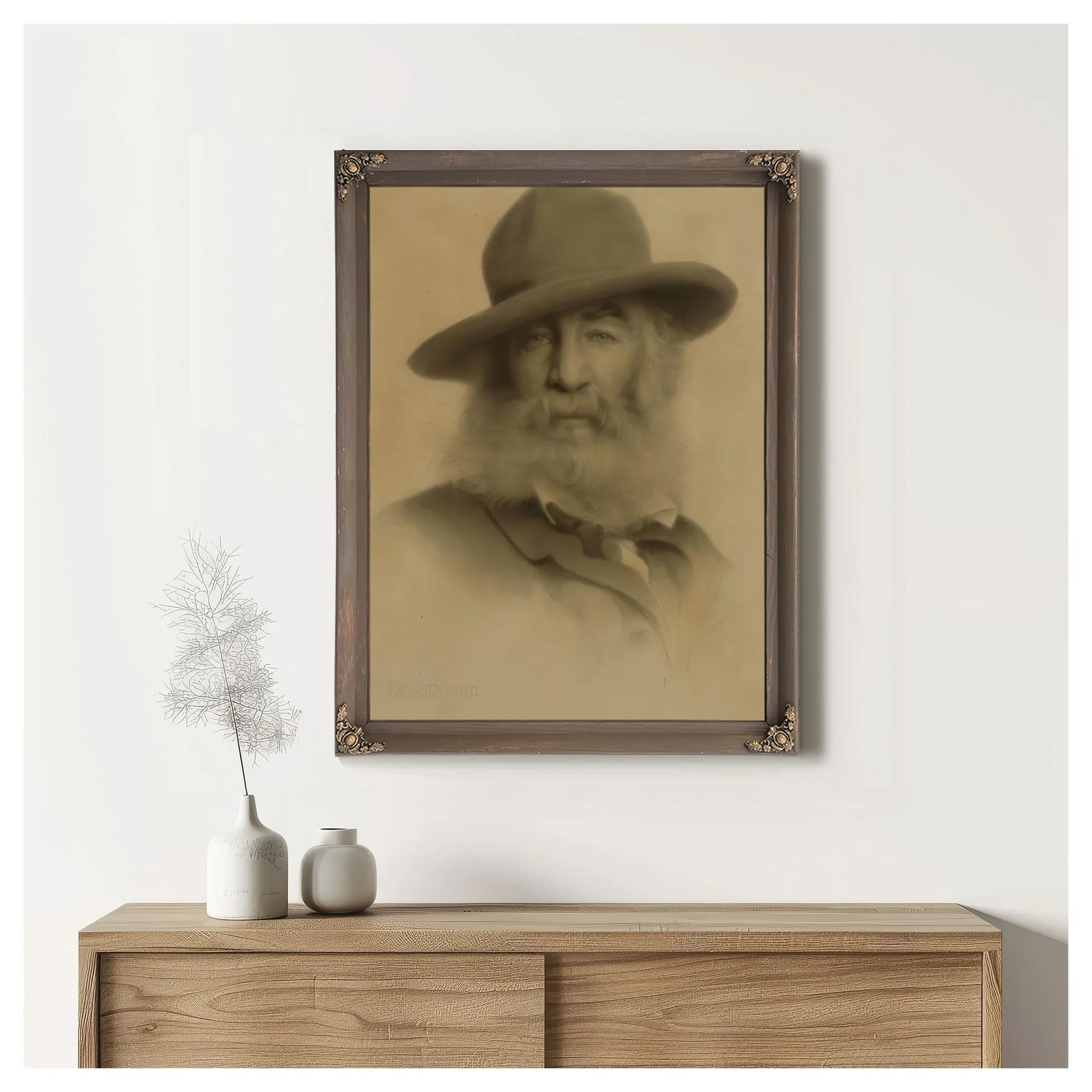 Walt Whitman By Thomas Wilmer Dewing Fine Art Print