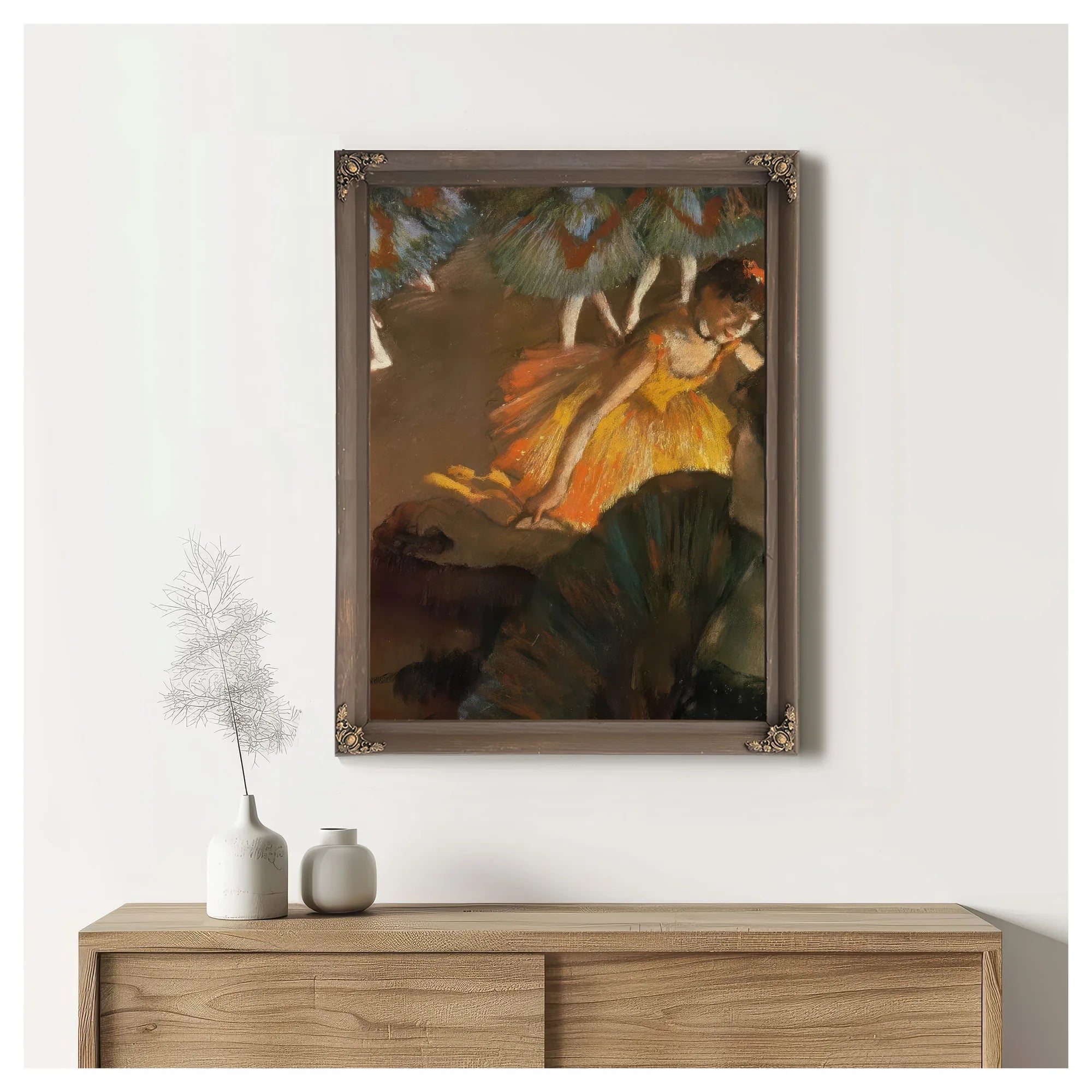 Ballerina And Lady With A Fan By Edgar Degas Fine Art Print
