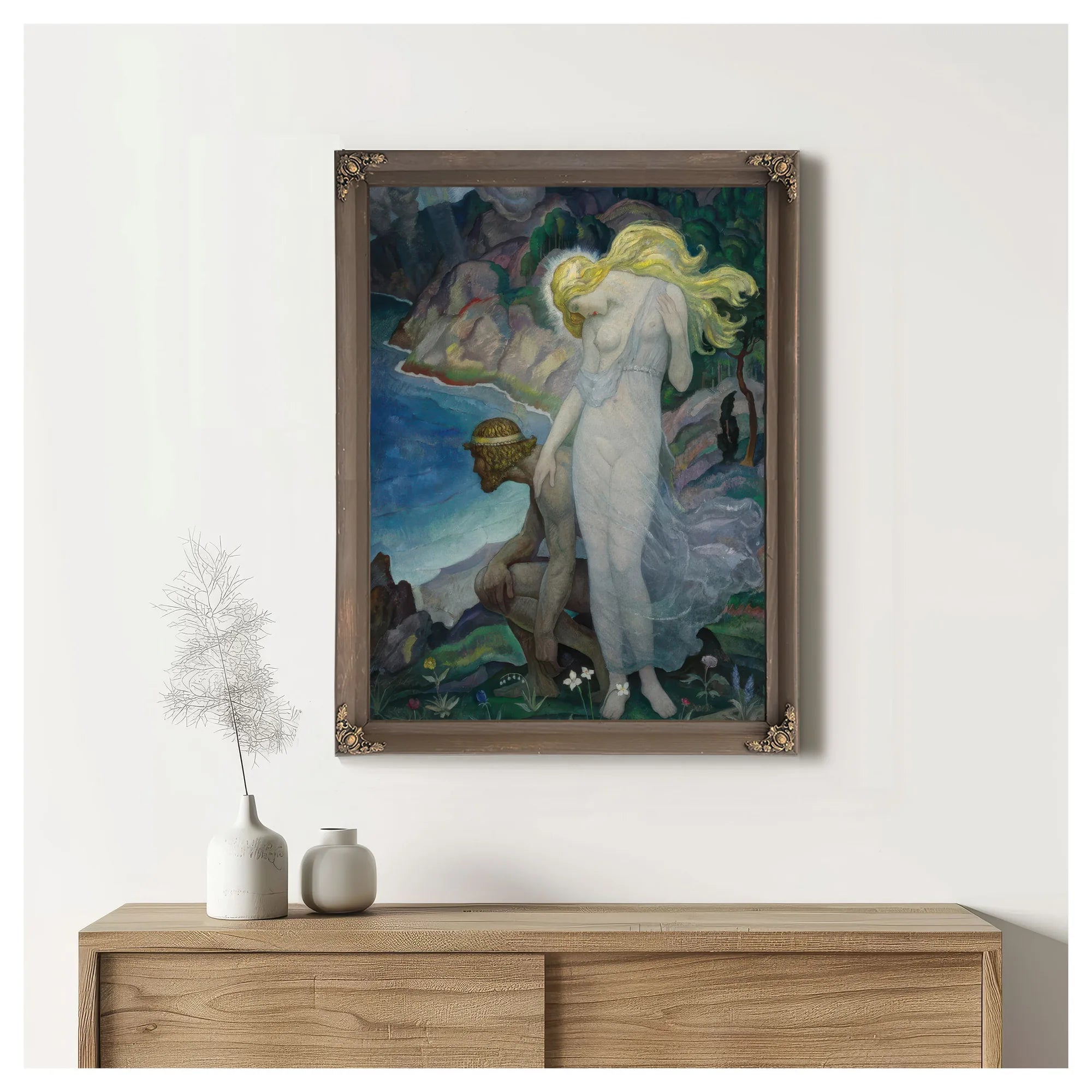 Odysseus And Calypso By NC Wyeth Fine Art Print