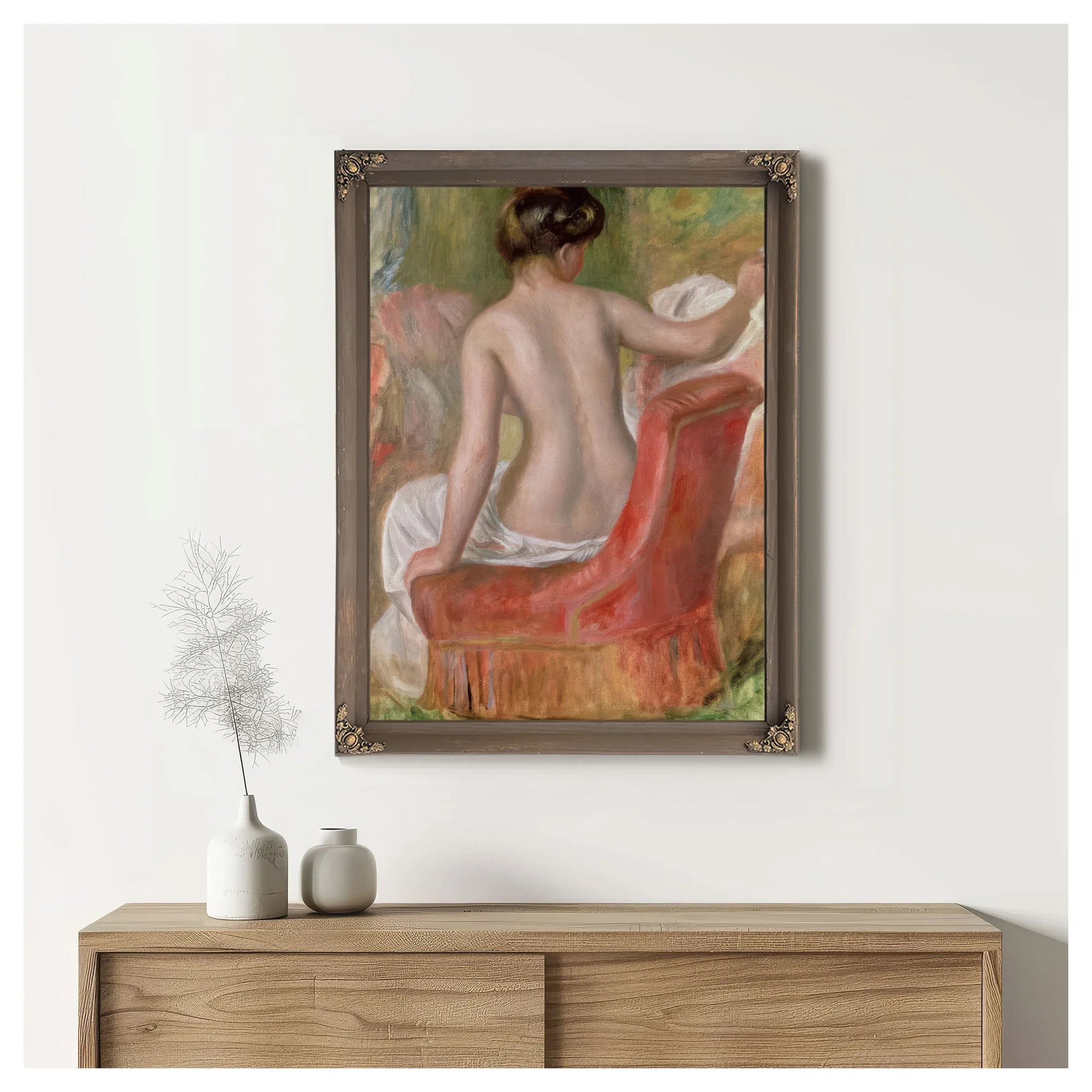 Nude In An Armchair By Pierre Auguste Renoir Fine Art Print