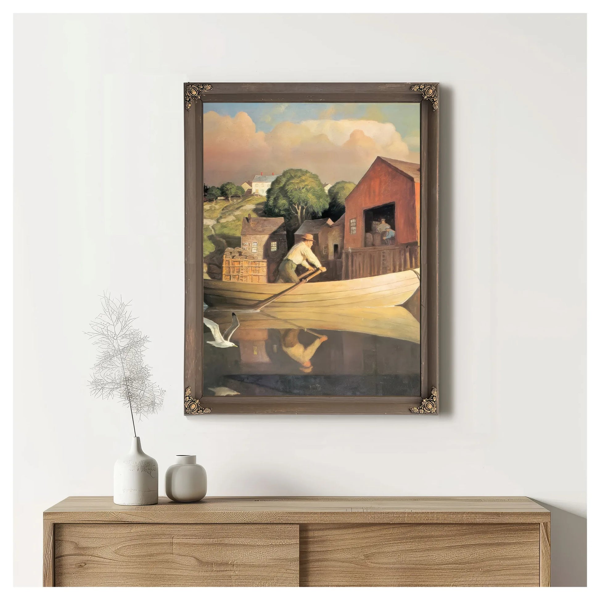 The Doryman (Evening) By NC Wyeth Fine Art Print