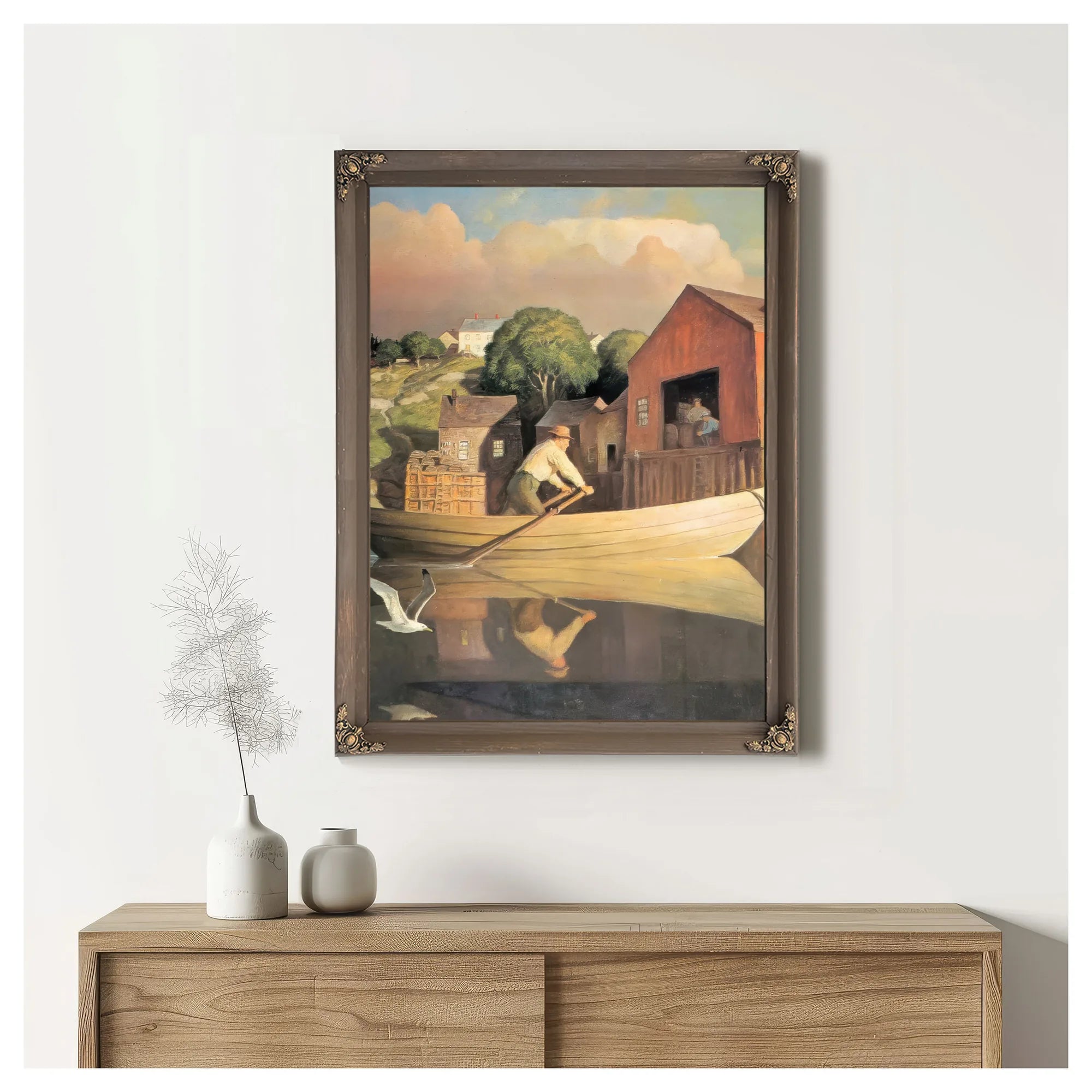 The Doryman (Evening) By NC Wyeth Fine Art Print
