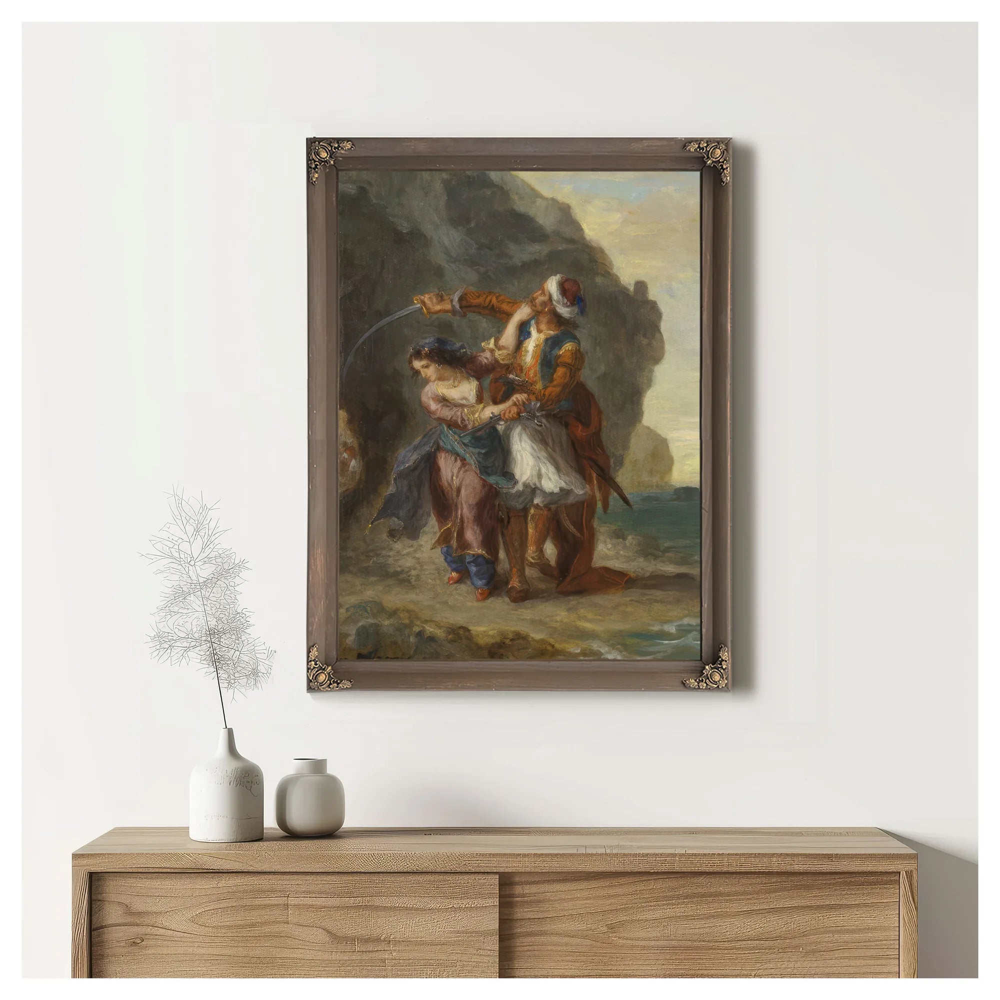 Selim And Zuleika By Ferdinand Victor Eugene Delacroix Fine Art Print