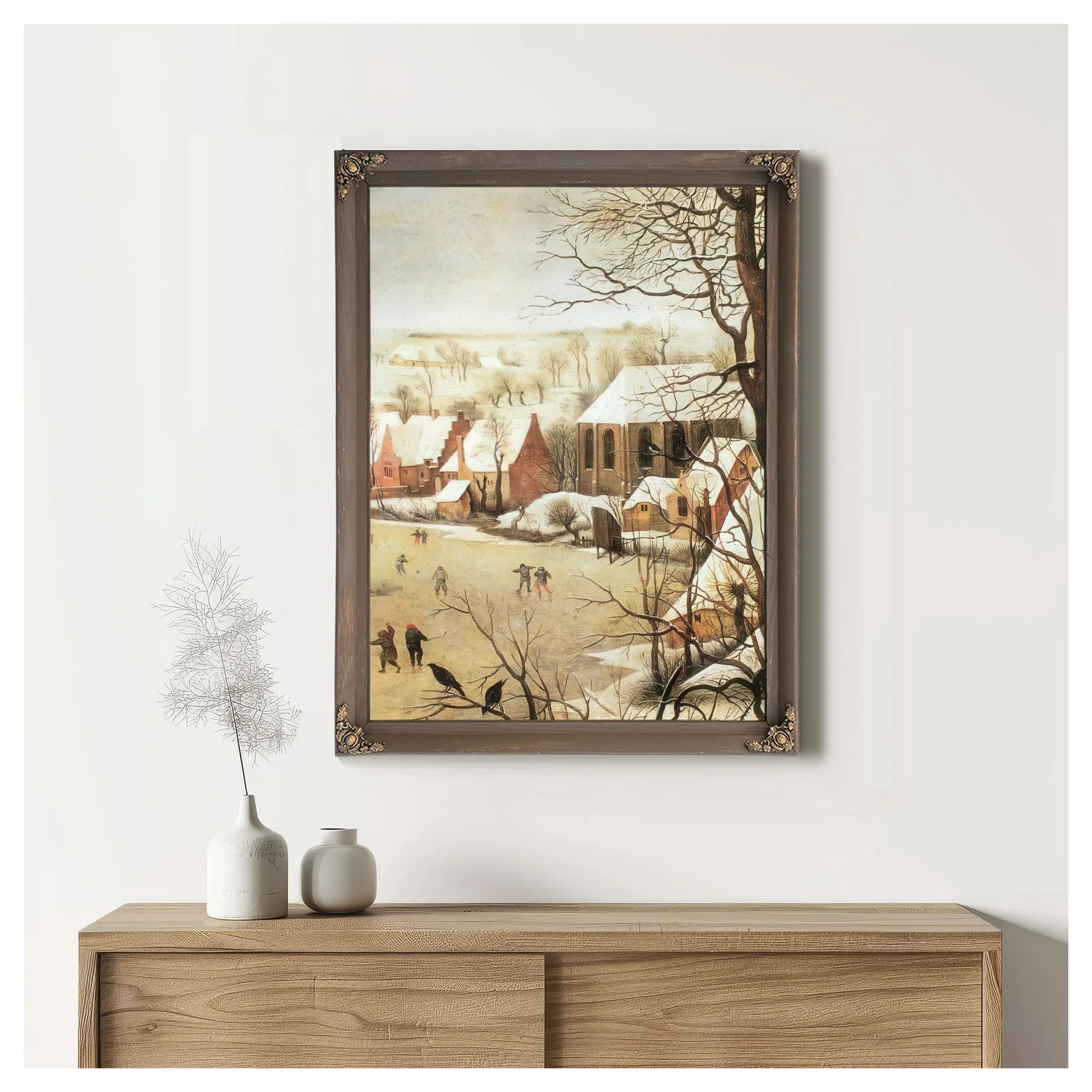 Winter Landscape With A Bird Trap 2 1565 By Pieter Bruegel Fine Art Print