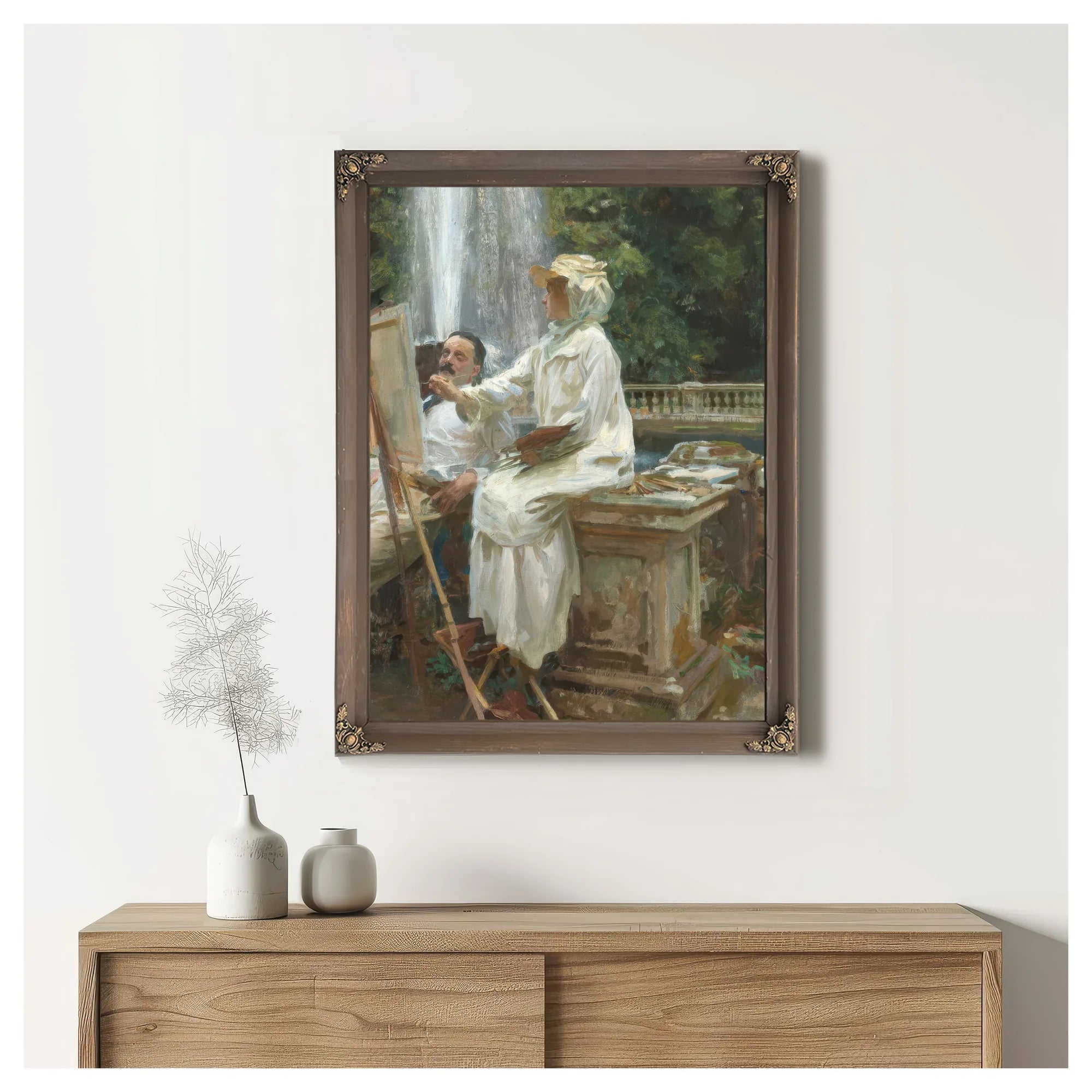 The Fountain, Villa Torlonia, Frascati, Italy By John Singer Sargent Fine Art Print